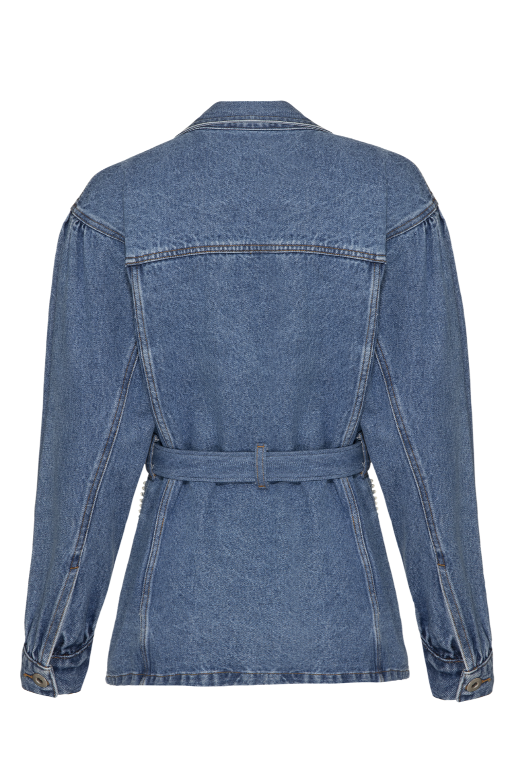 Hand-Beaded Denim Jacket