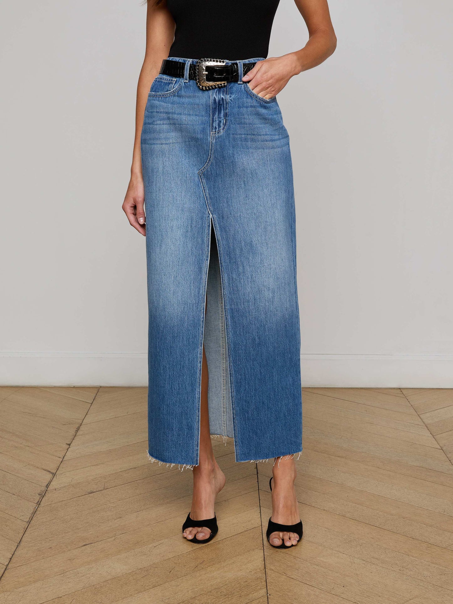 Rysa Denim Maxi Skirt