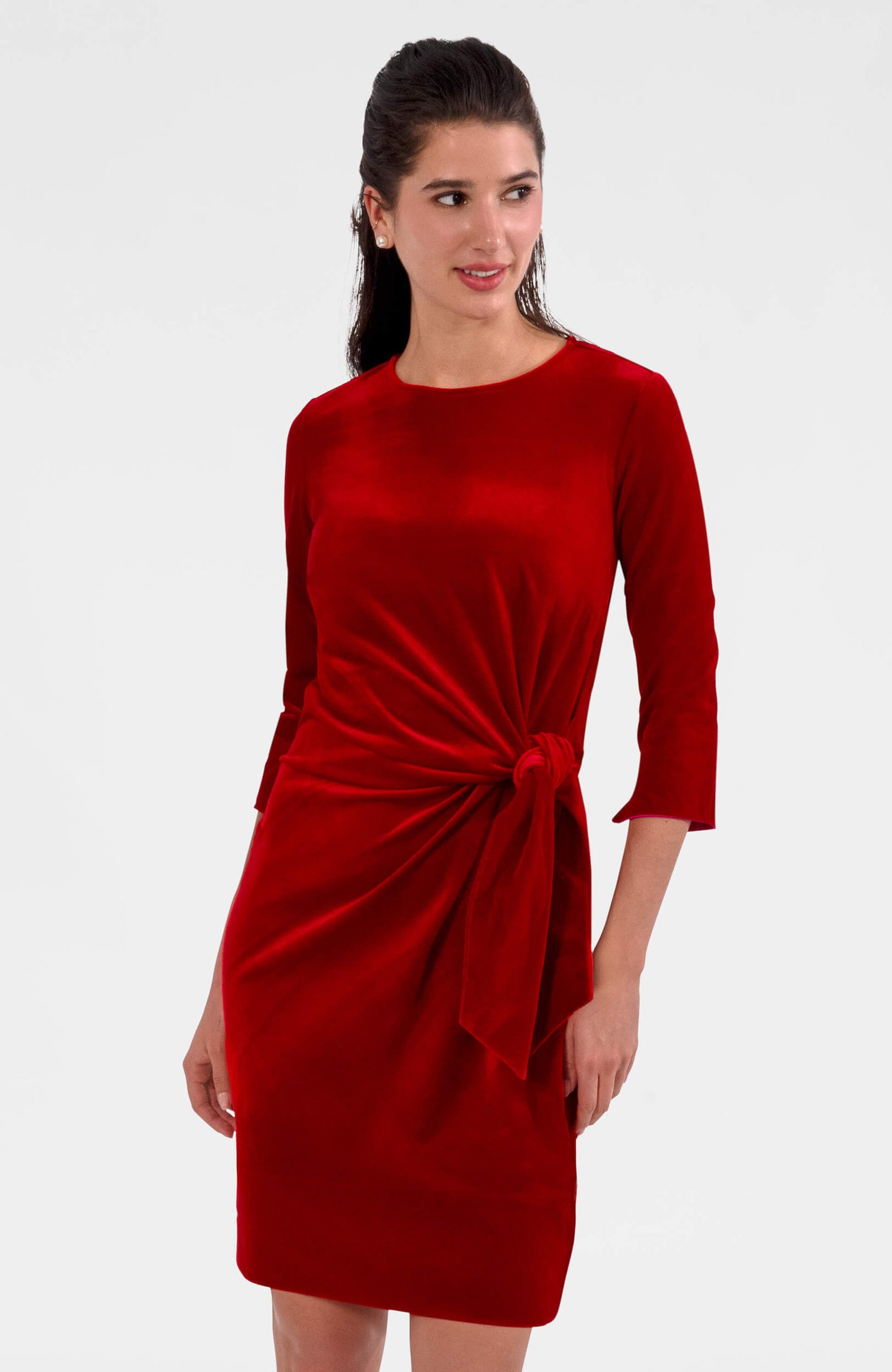 Cinch & Tie Dress - Silky Velvet