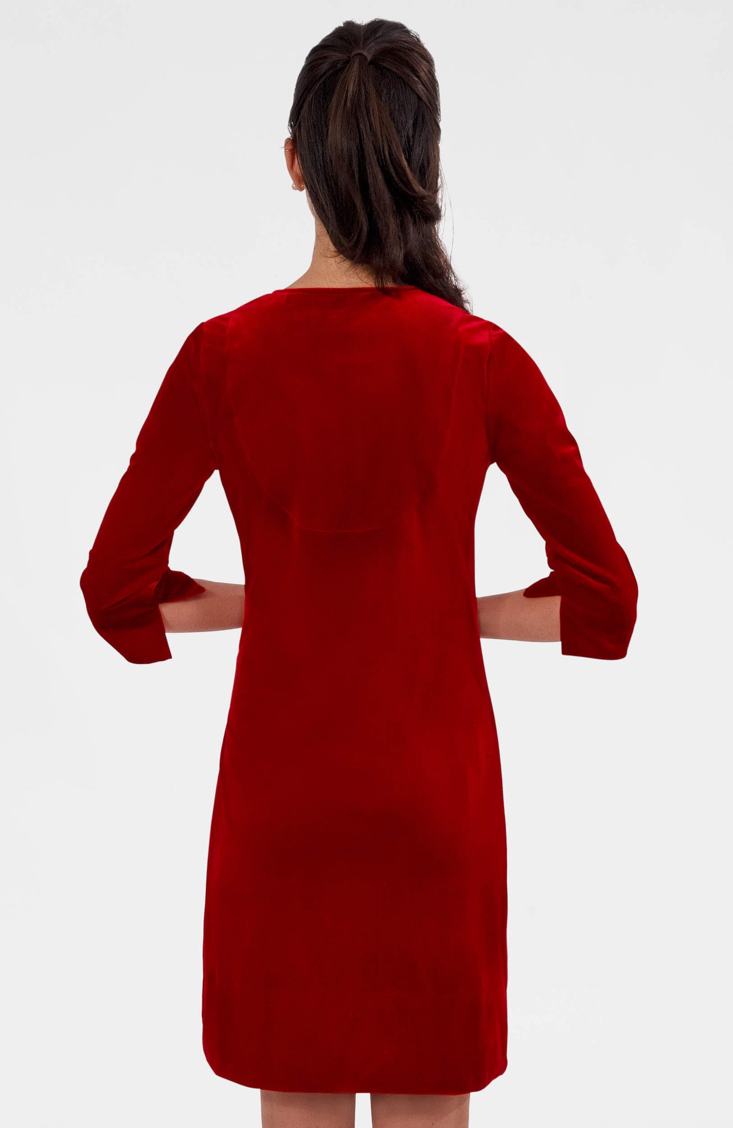 Cinch & Tie Dress - Silky Velvet