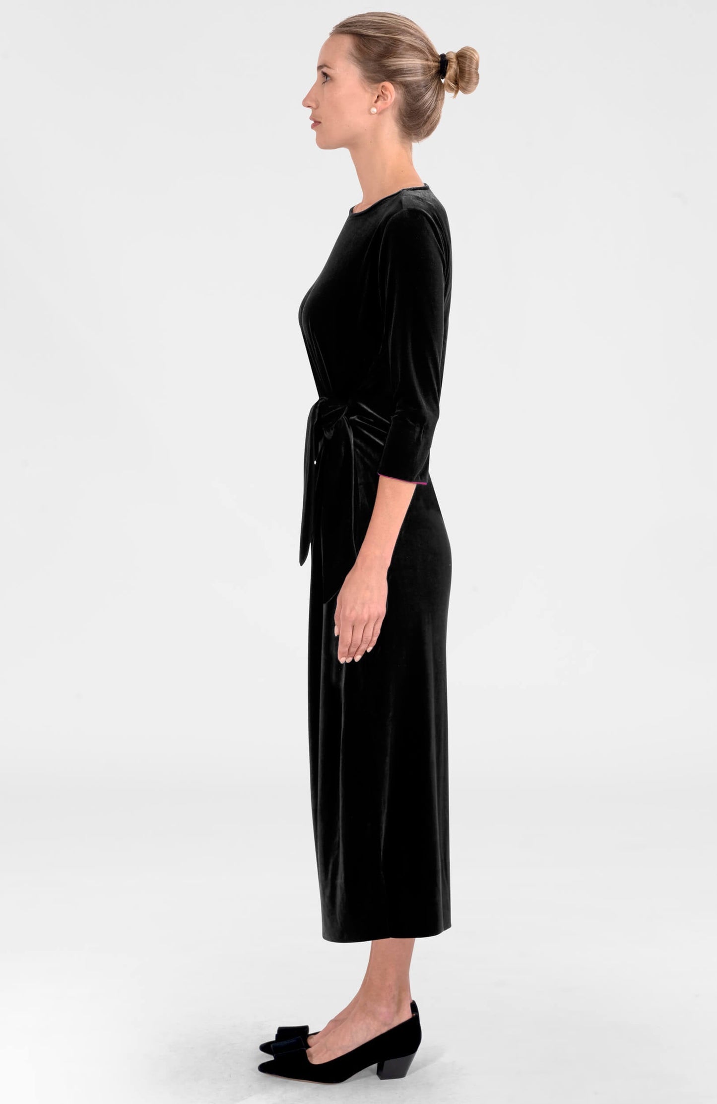 Cinch & Tie Maxi Dress - Silky Velvet