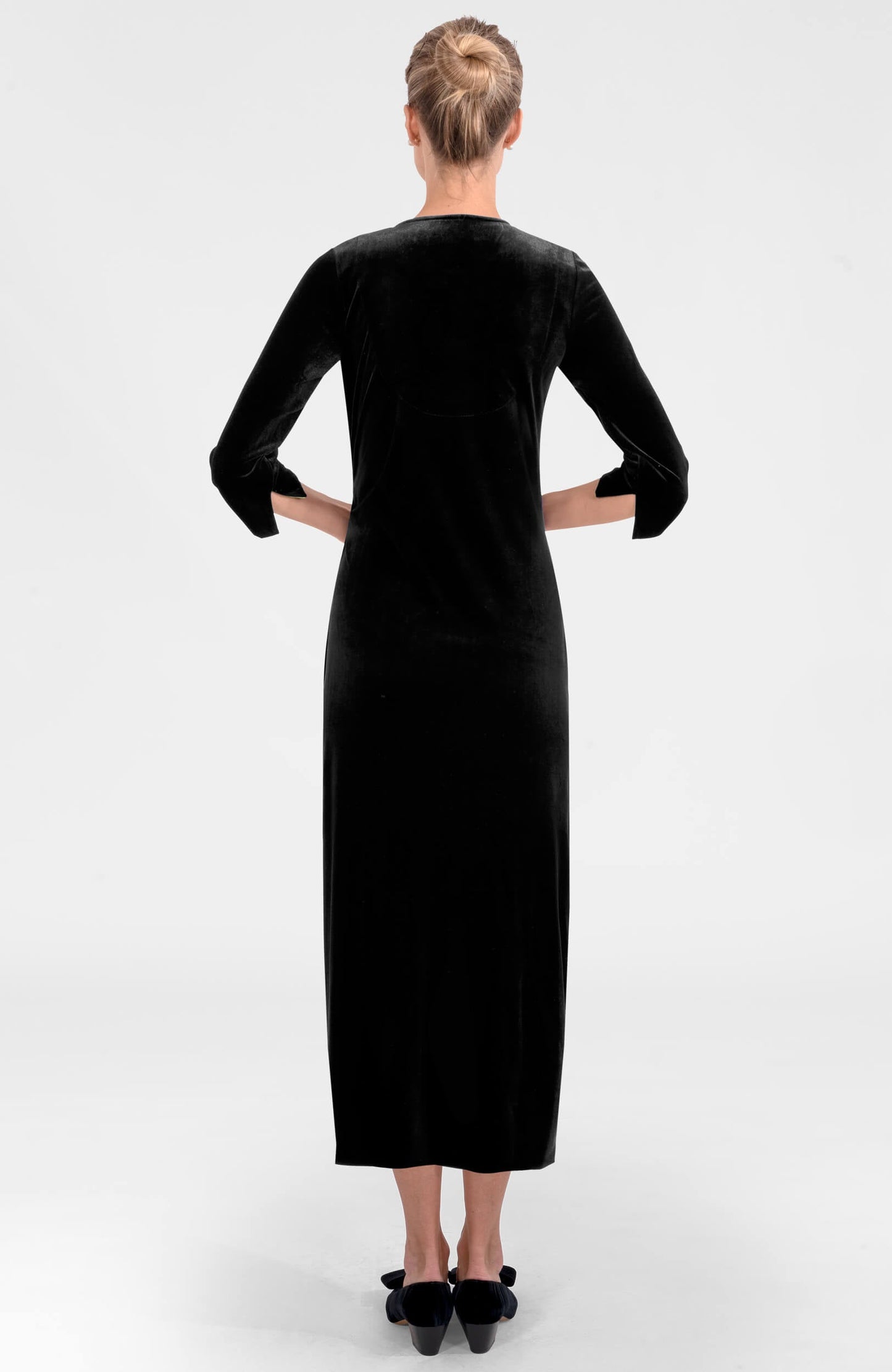 Cinch & Tie Maxi Dress - Silky Velvet