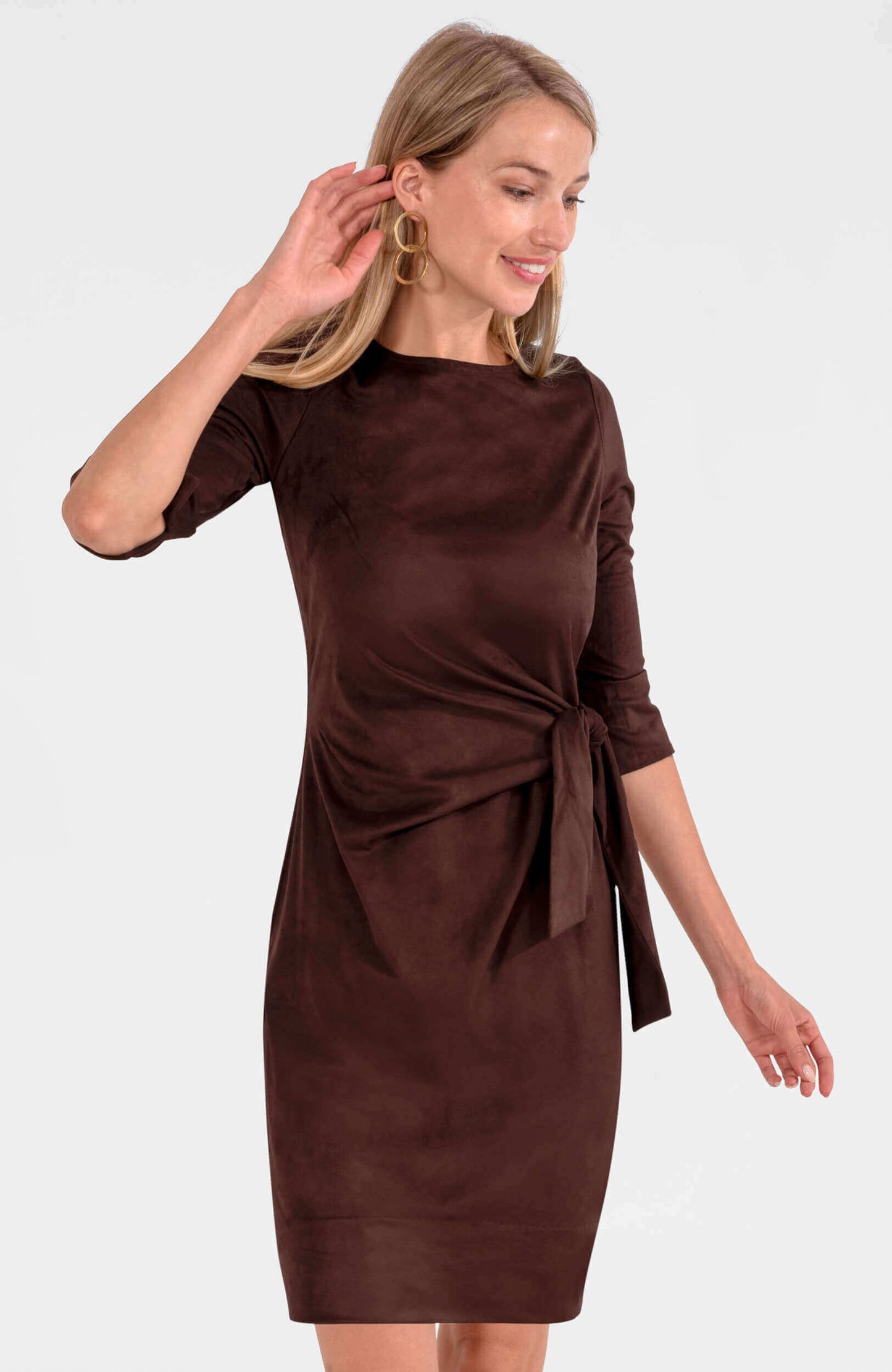 Cinch & Tie Dress - Ultra Suede