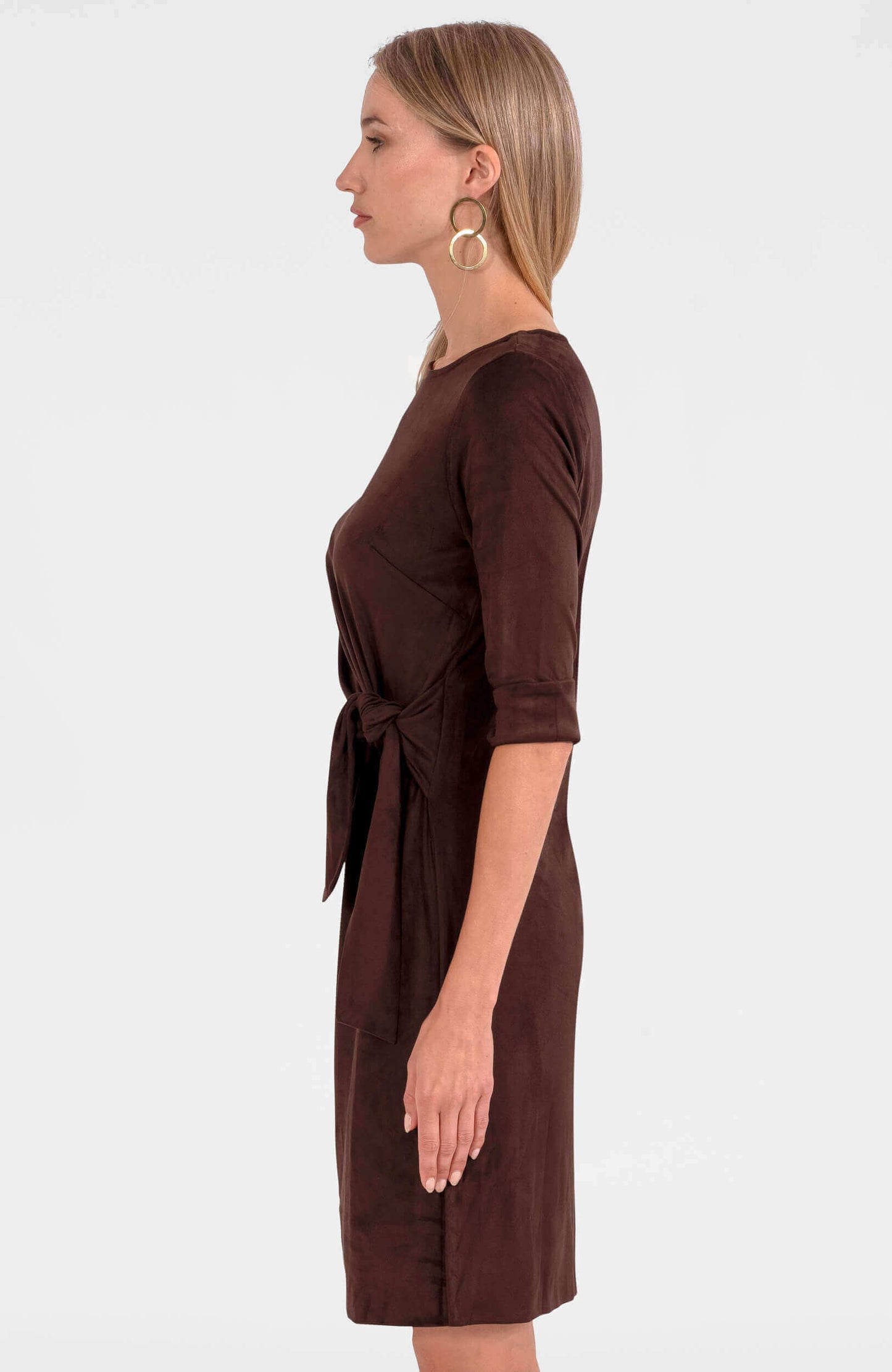 Cinch & Tie Dress - Ultra Suede