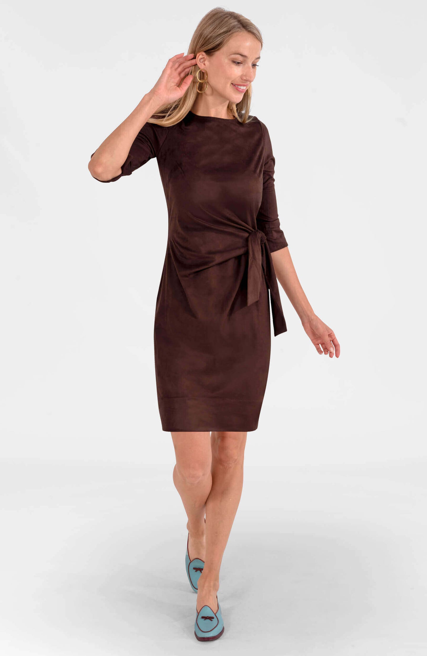 Cinch & Tie Dress - Ultra Suede