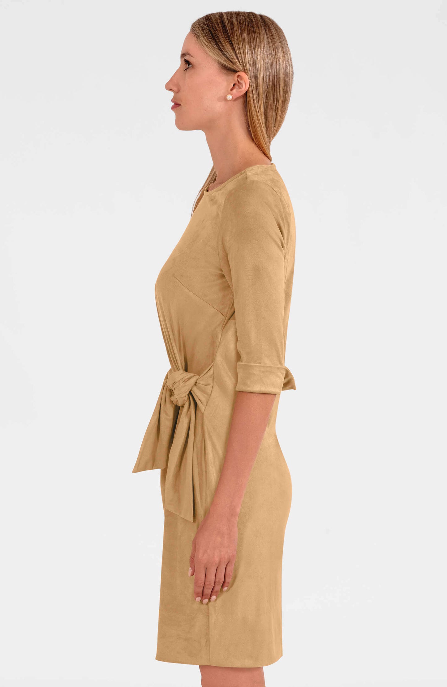 Cinch & Tie Dress - Ultra Suede