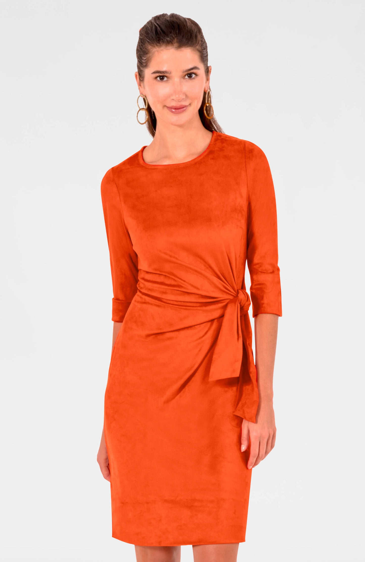 Cinch & Tie Dress - Ultra Suede
