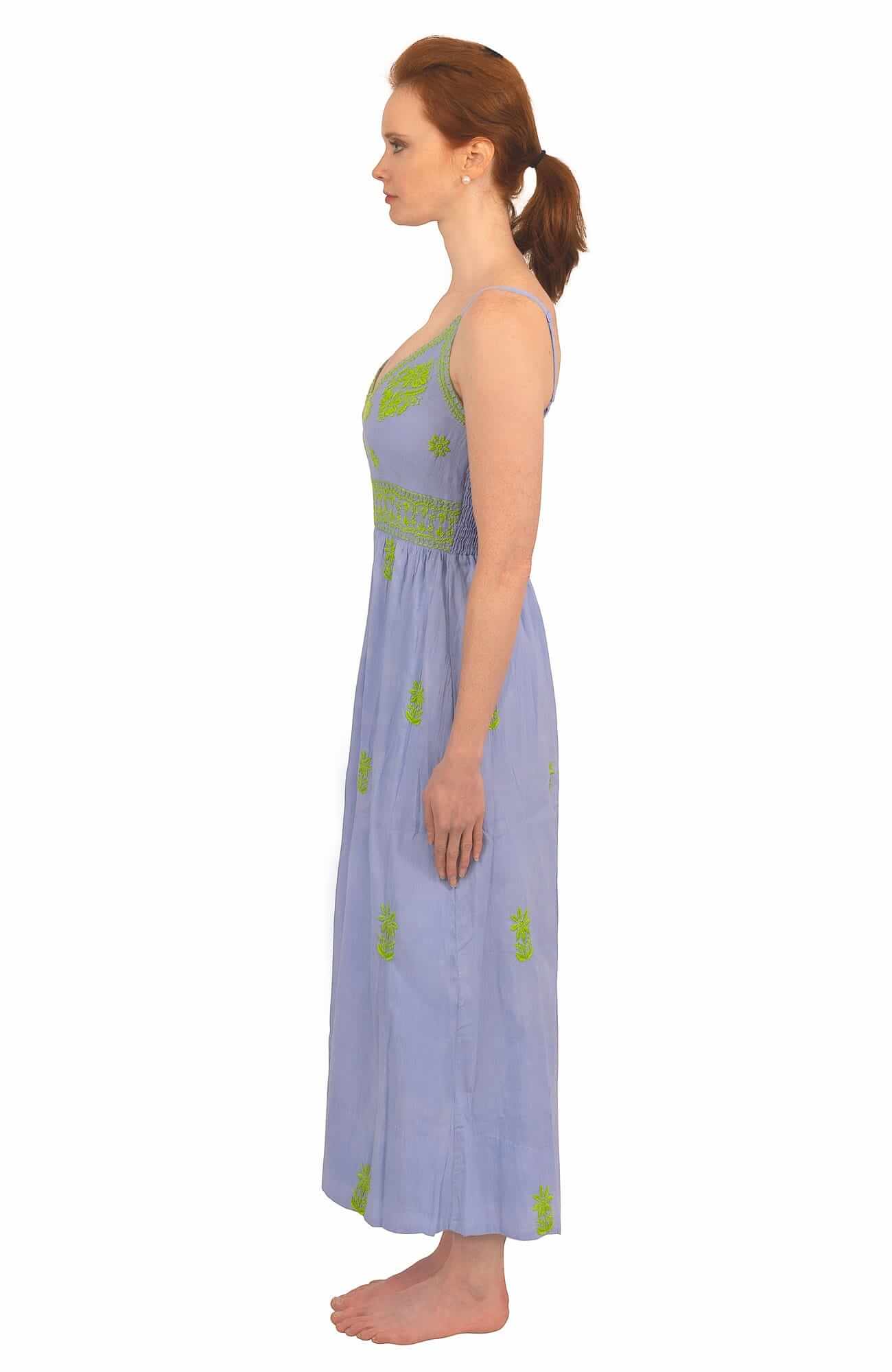 Hand Embroidered Midi Dress - Fiesta Time