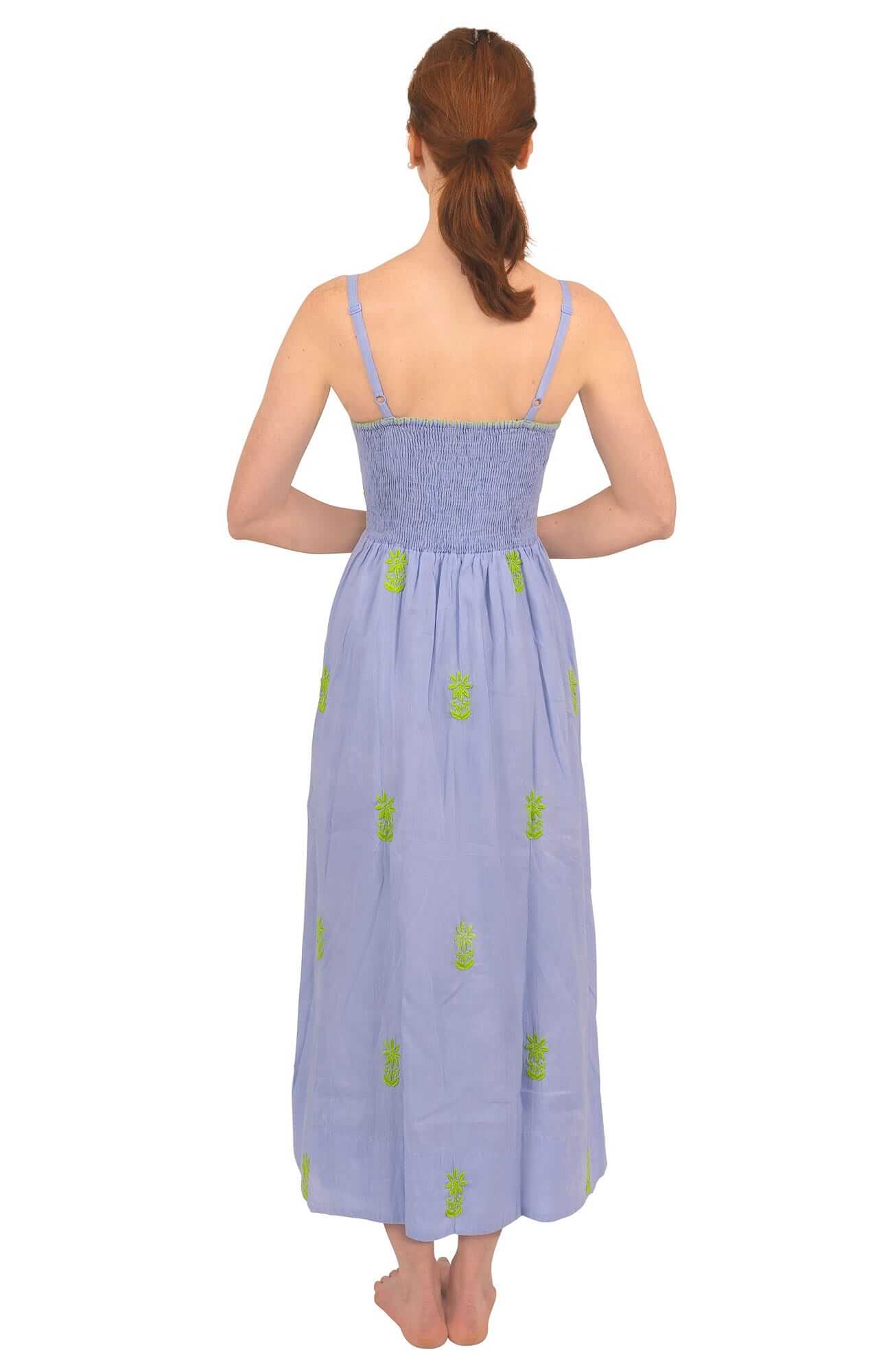 Hand Embroidered Midi Dress - Fiesta Time