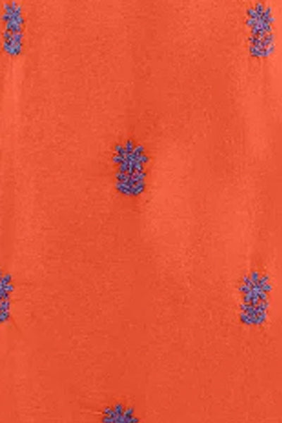 Hand Embroidered Midi Dress - Fiesta Time