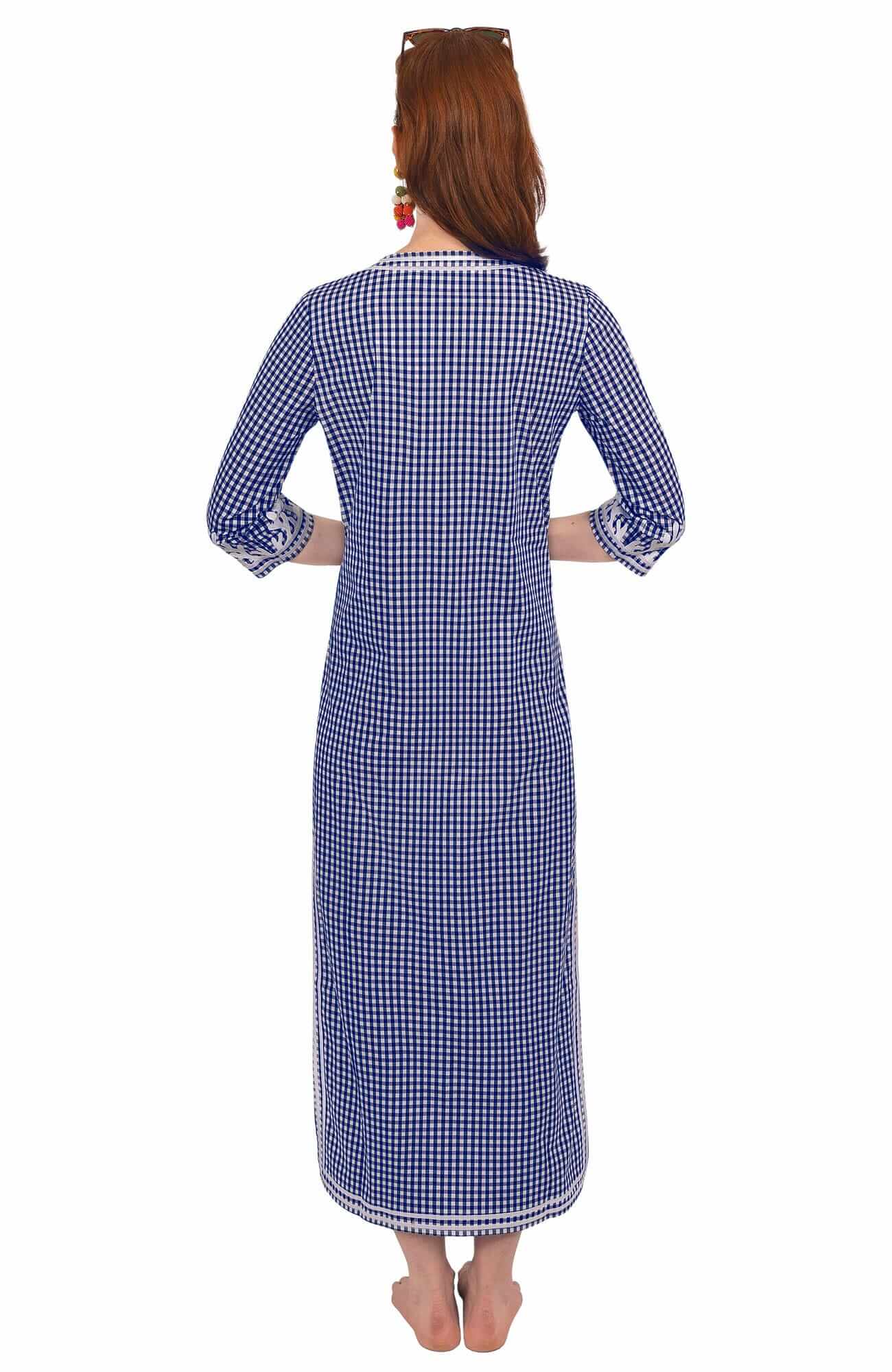 The Reef Caftan - Gingham