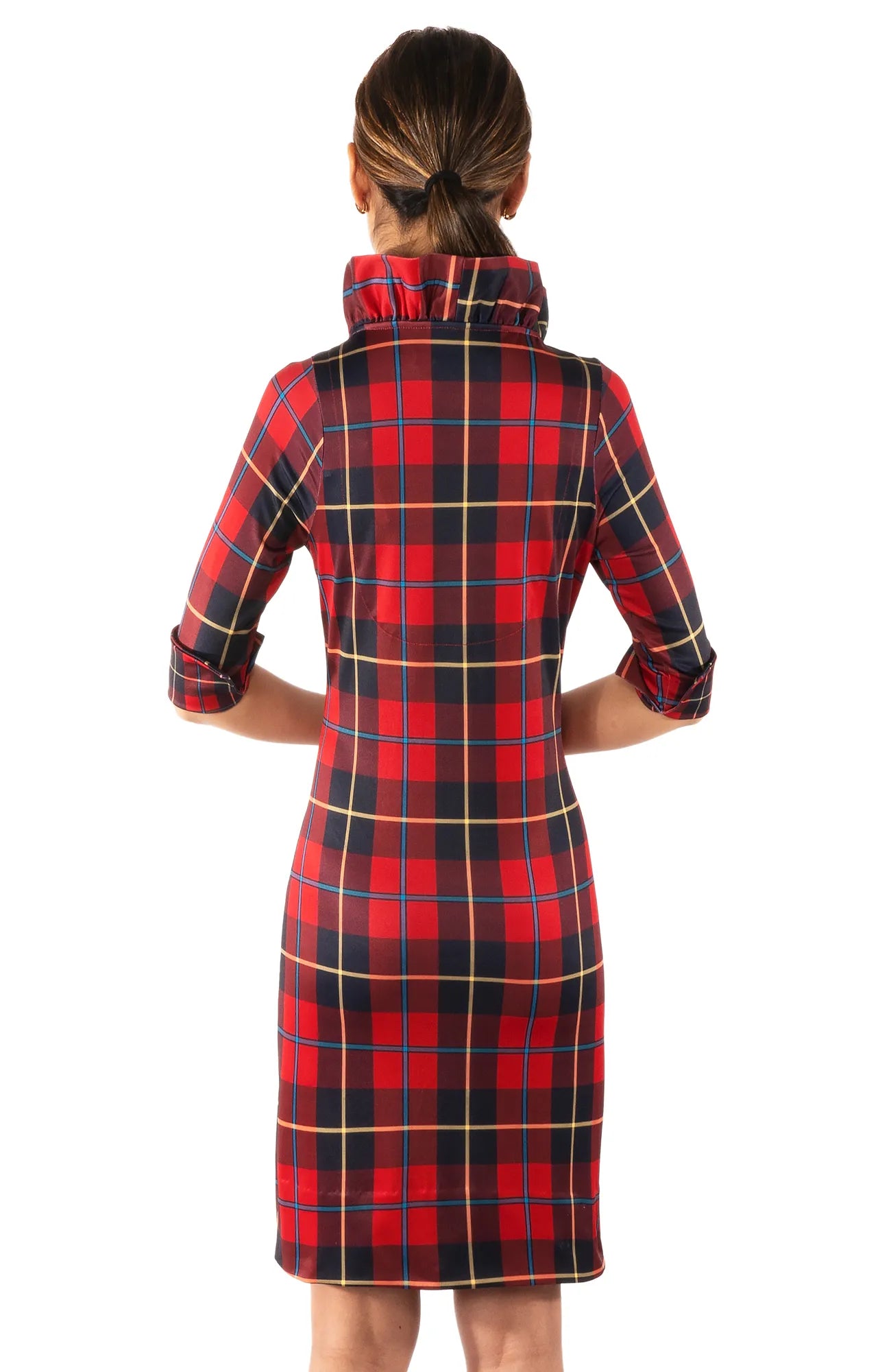 Jersey Ruffneck Dress - Plaidly Cooper
