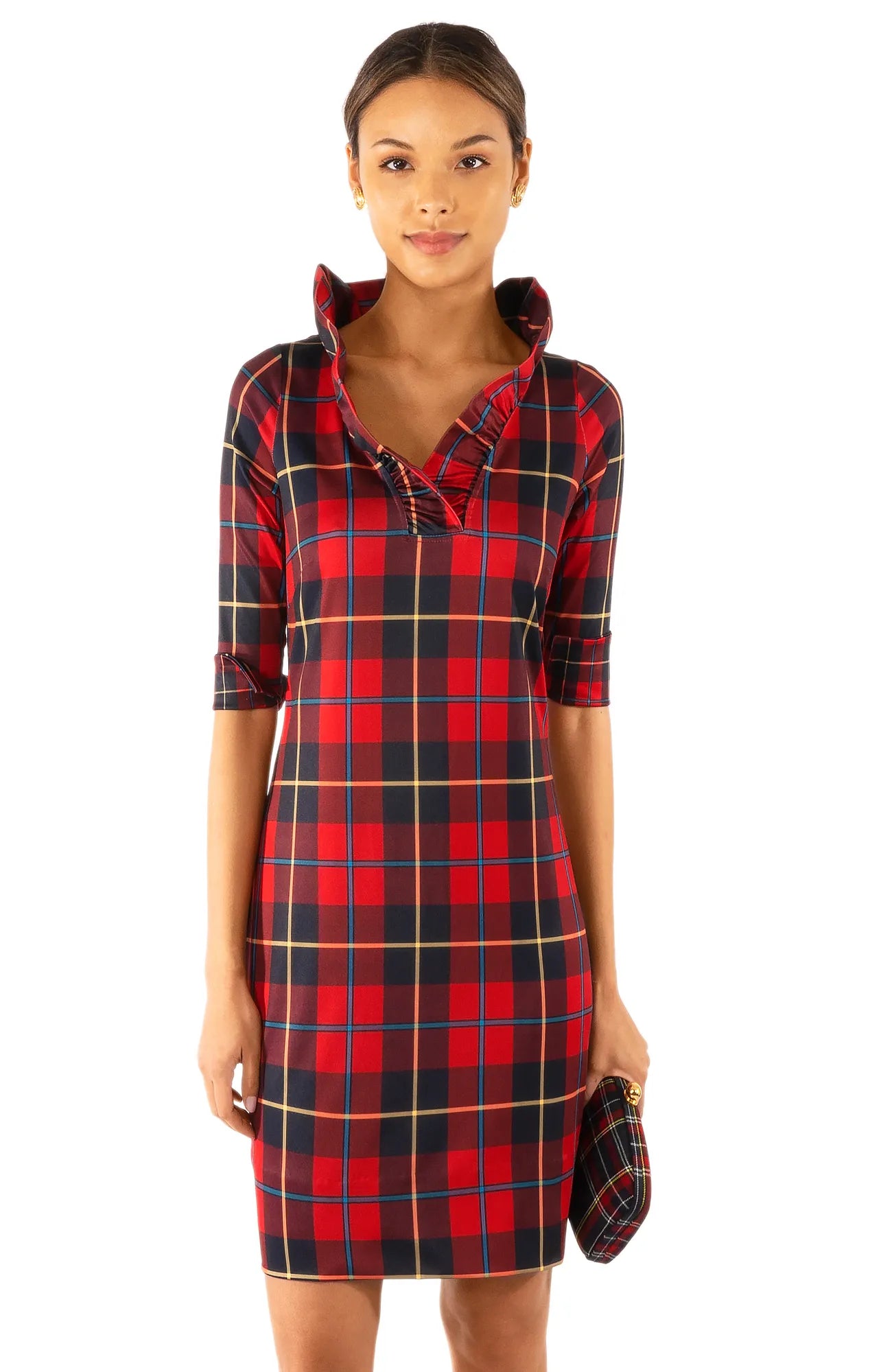 Jersey Ruffneck Dress - Plaidly Cooper