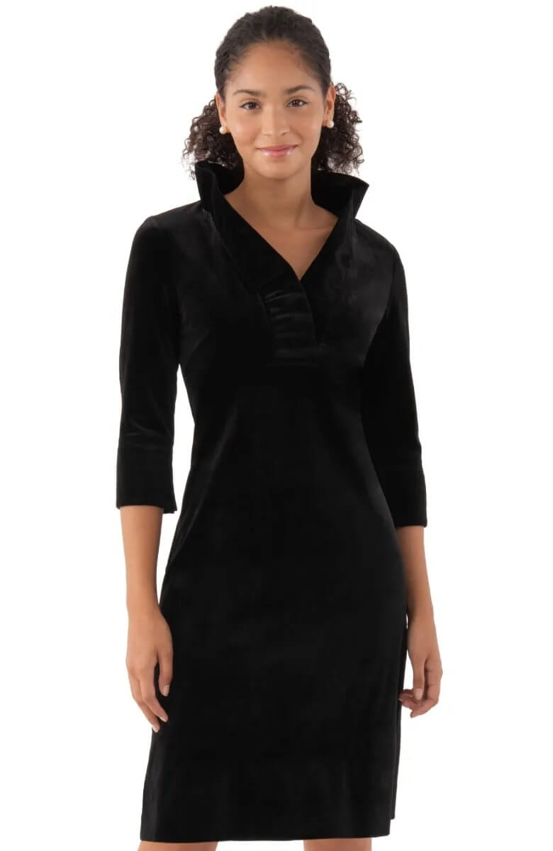 Ruffneck Dress - Silky Velvet