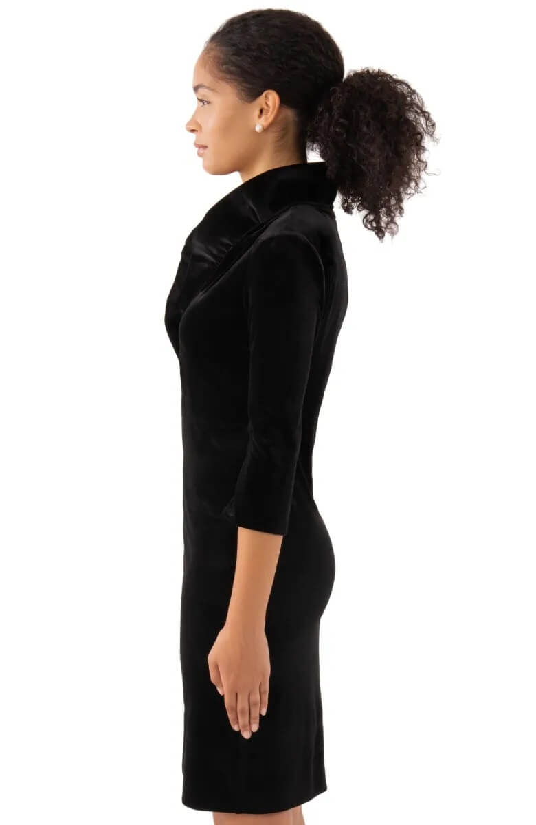 Ruffneck Dress - Silky Velvet