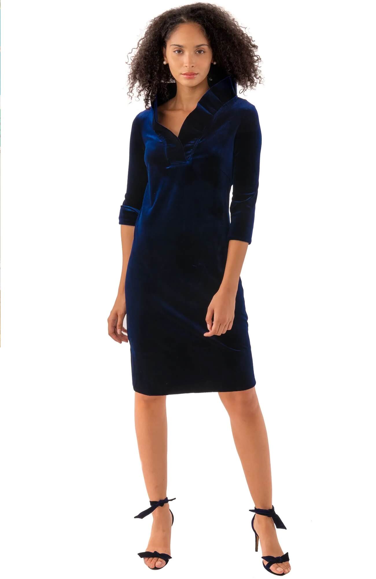 Ruffneck Dress - Silky Velvet