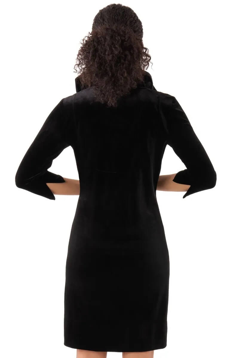 Ruffneck Dress - Silky Velvet