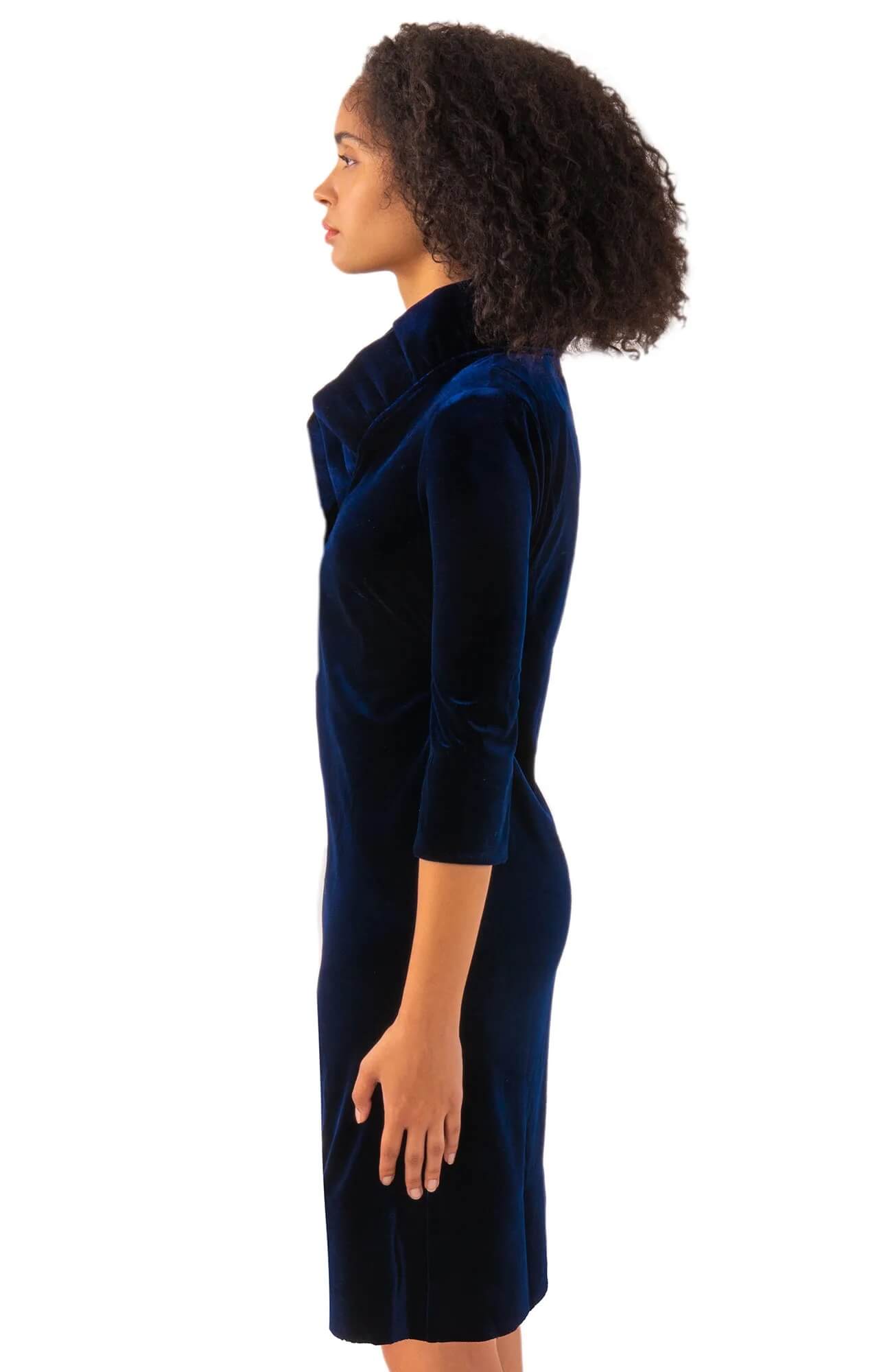 Ruffneck Dress - Silky Velvet