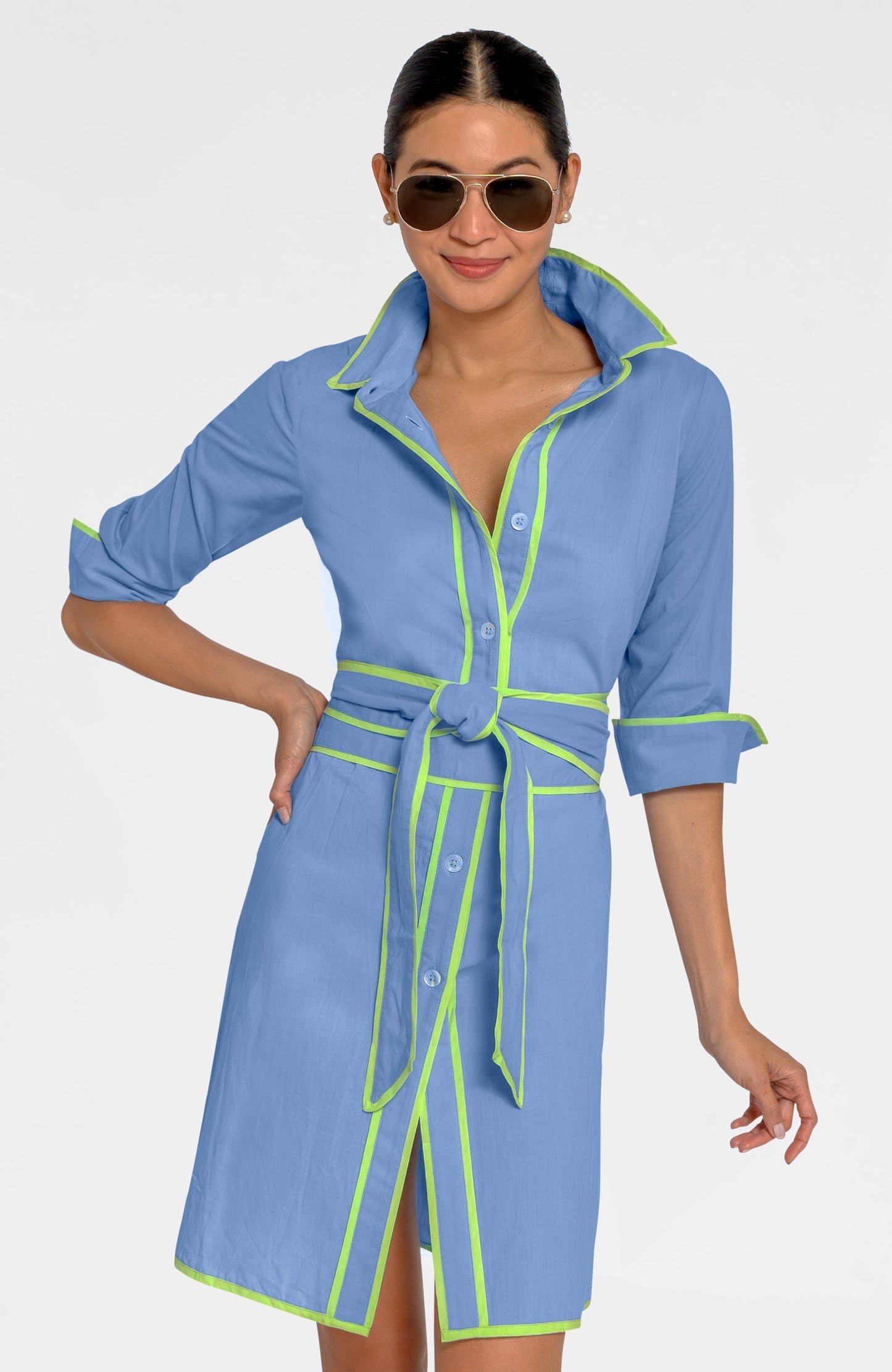 Shirt Tails Short Dress - Cotton