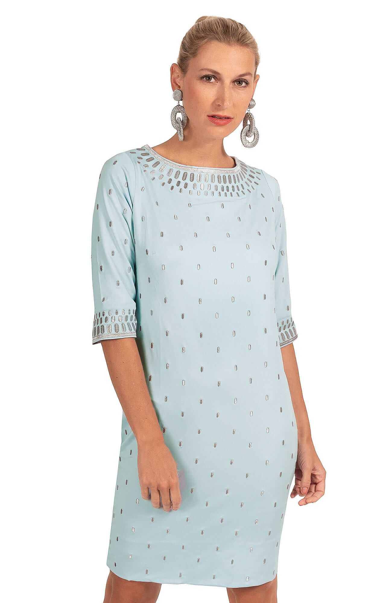 Jersey Embroidered Dress - Rocket Girl
