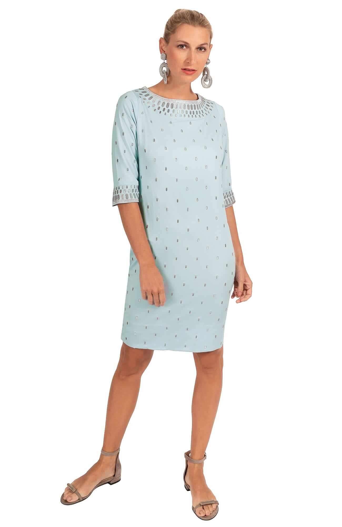 Jersey Embroidered Dress - Rocket Girl