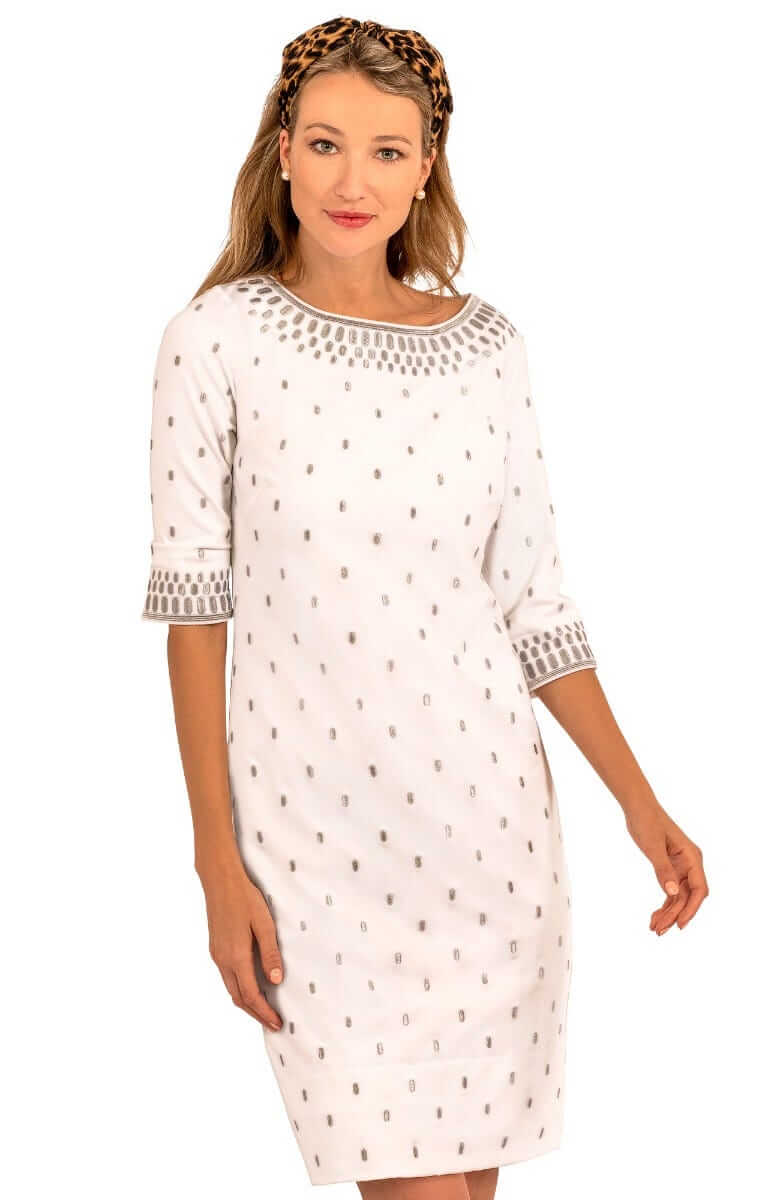 Jersey Embroidered Dress - Rocket Girl
