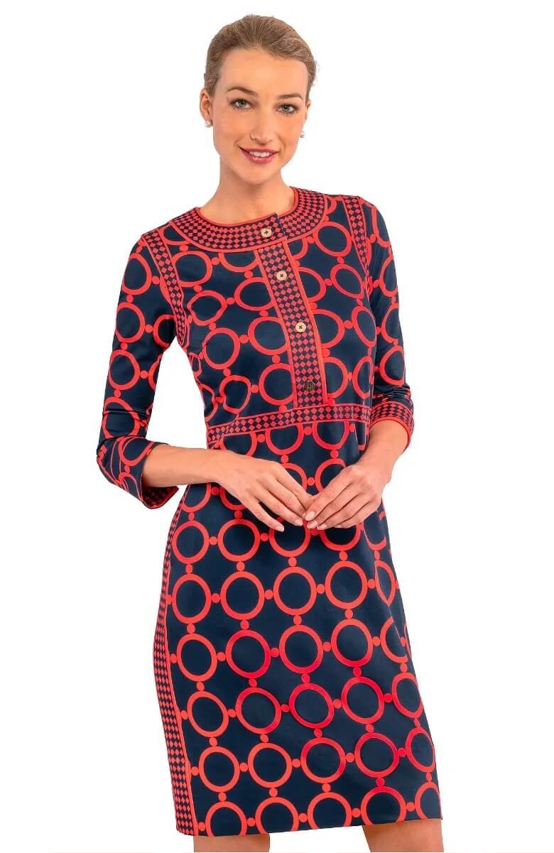 Trimmed Up Dress - Dip & Dot