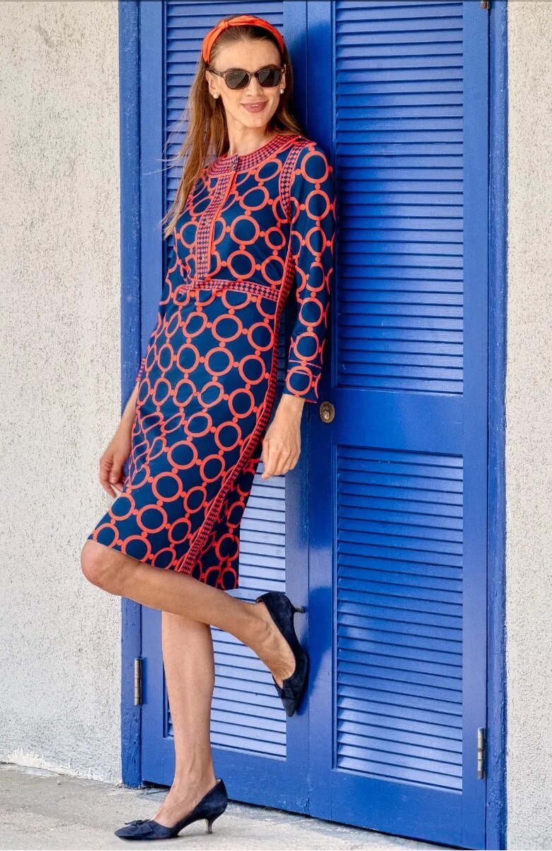 Trimmed Up Dress - Dip & Dot