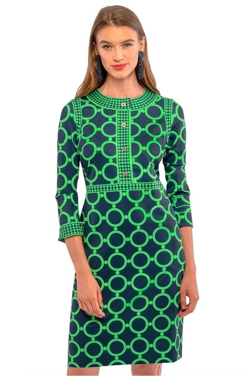 Trimmed Up Dress - Dip & Dot
