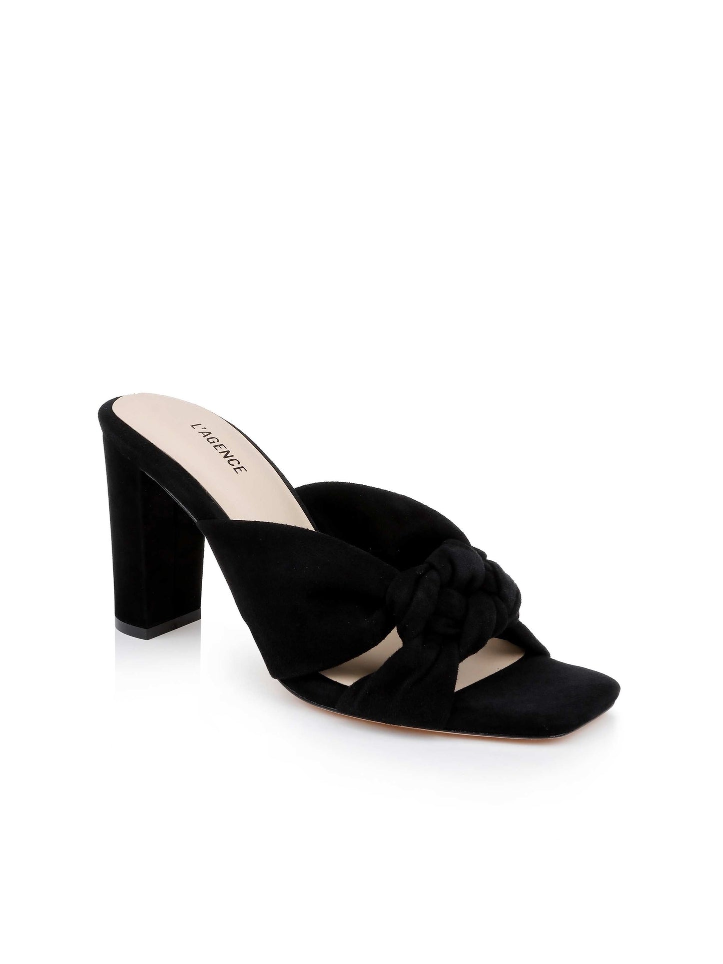 Leonie Suede Block-Heel Sandal