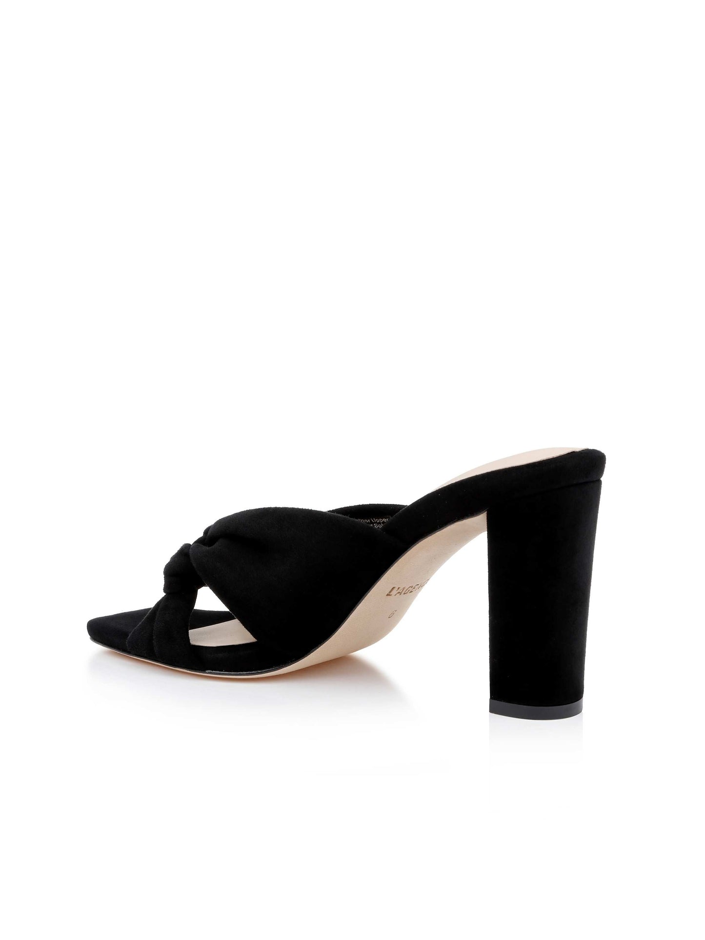 Leonie Suede Block-Heel Sandal