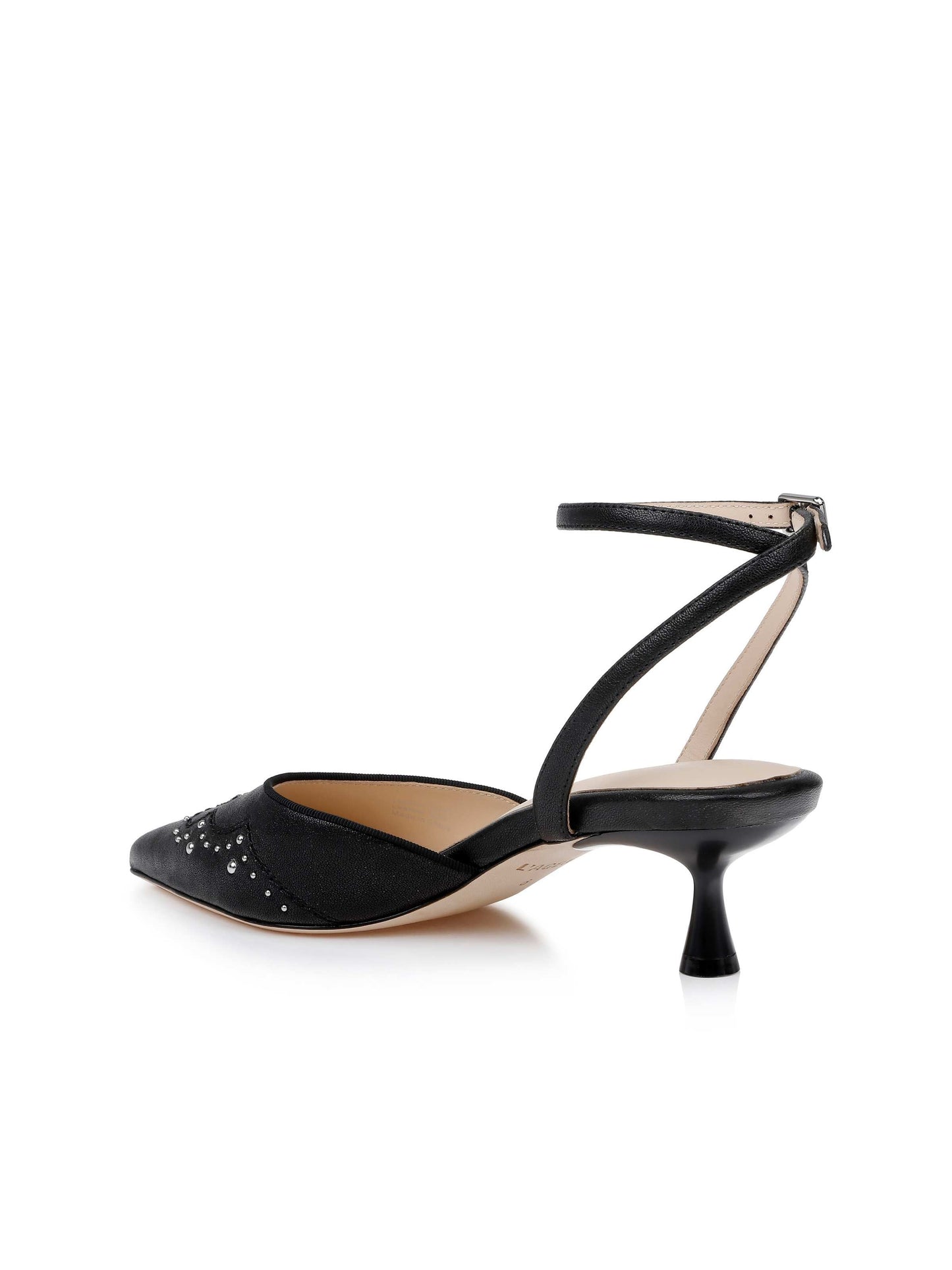 Liana Leather Kitten-Heel Mule