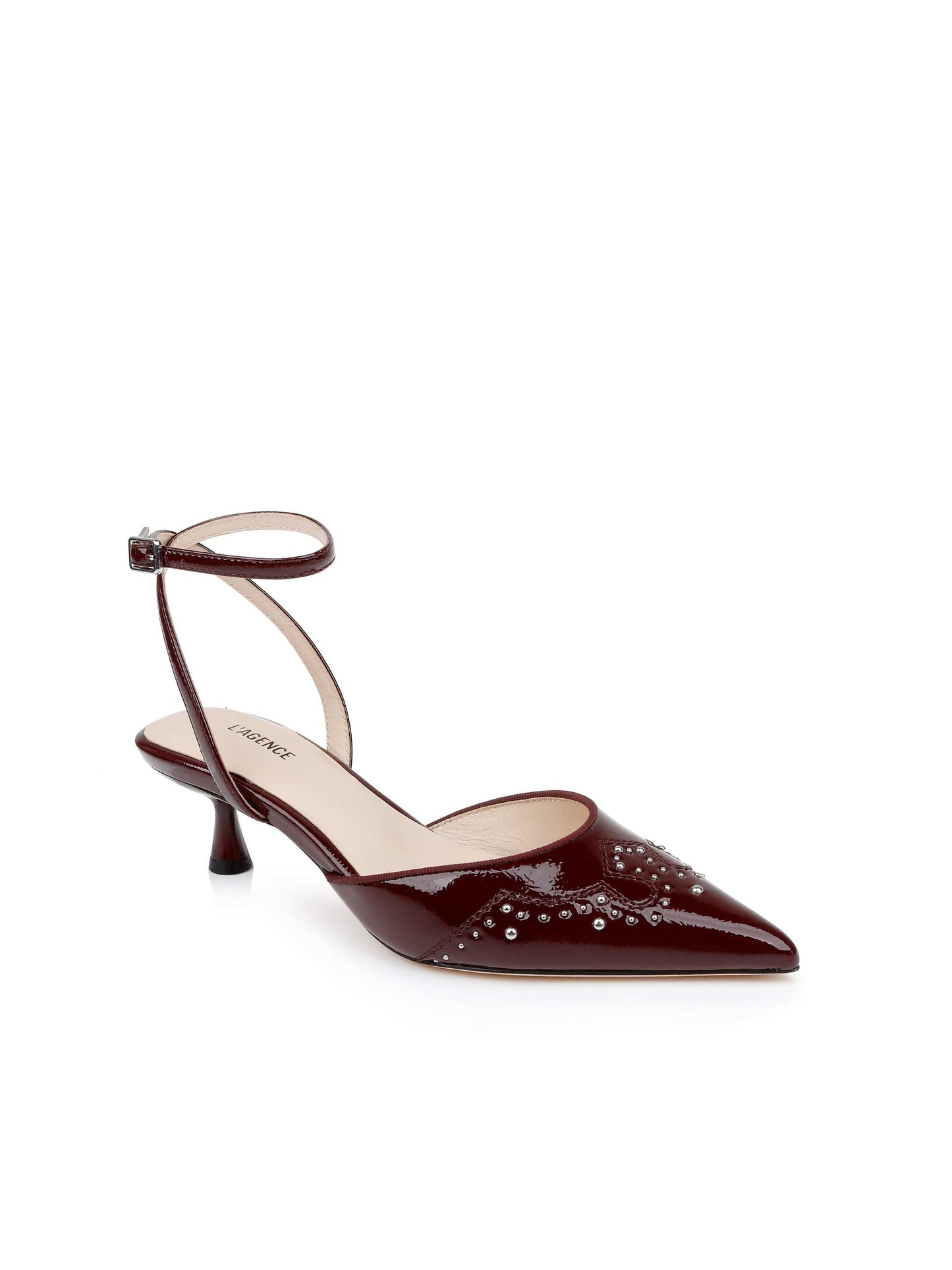 Liana Leather Kitten-Heel Mule