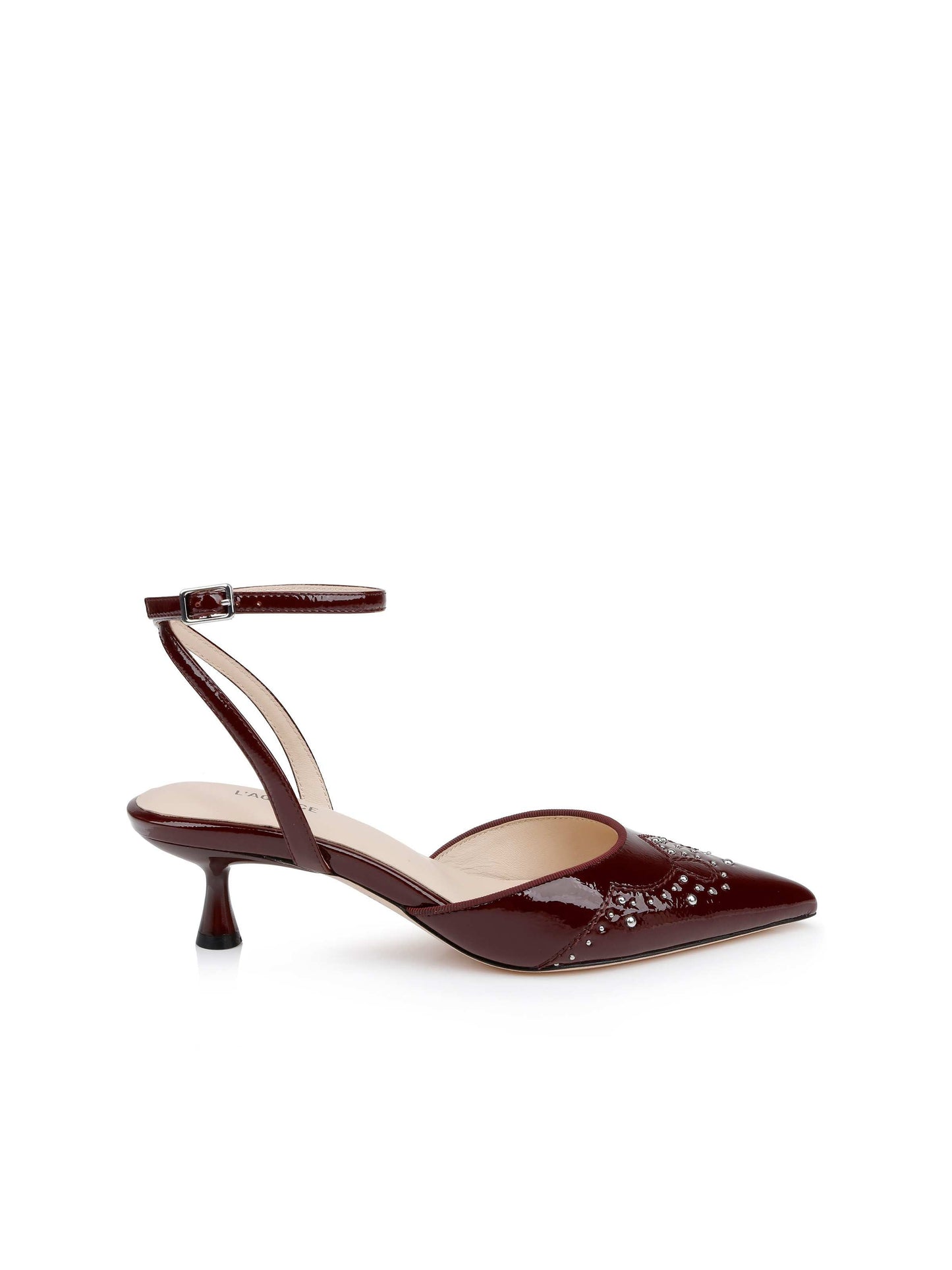Liana Leather Kitten-Heel Mule