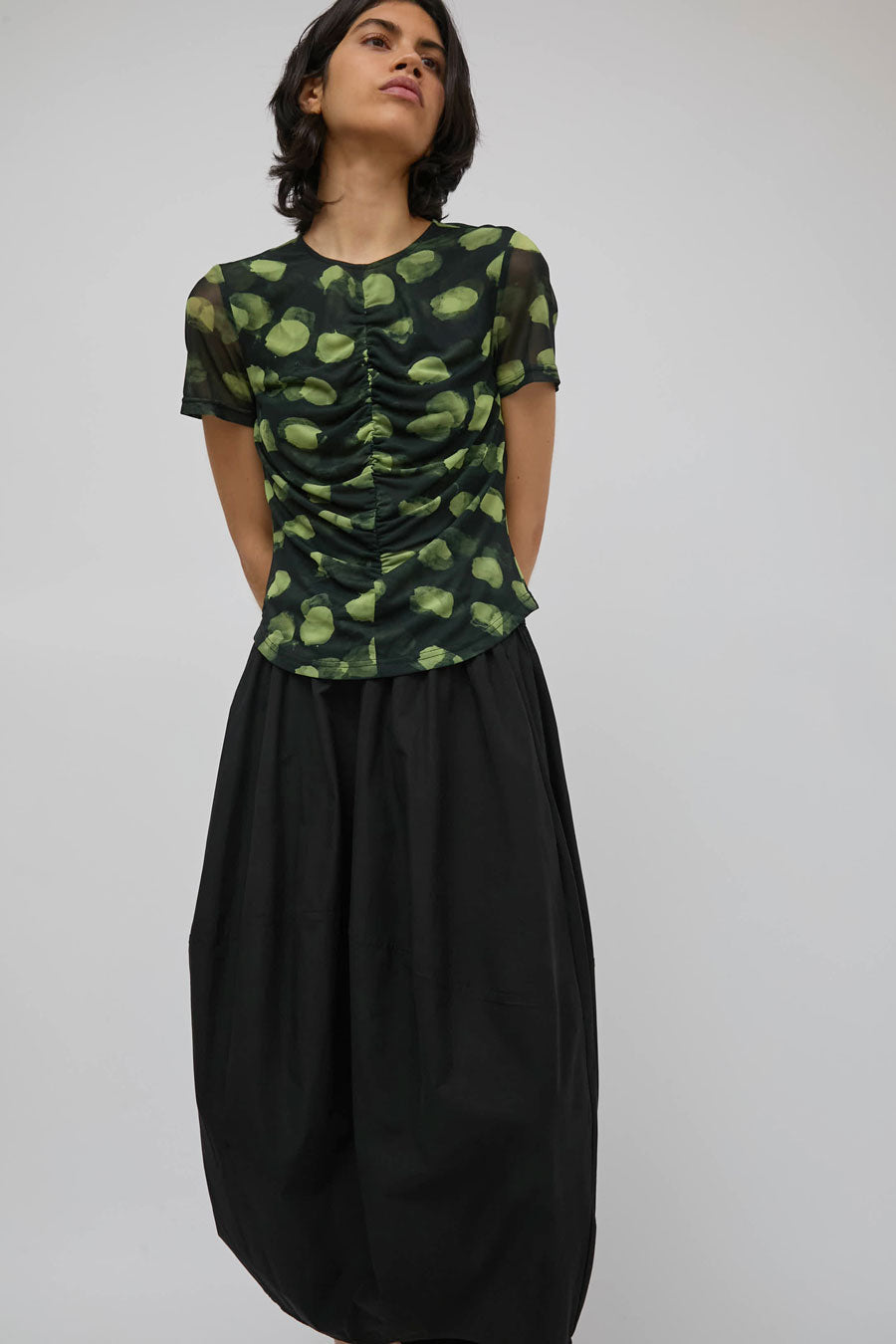 No.6 Tara Top in Black Dot