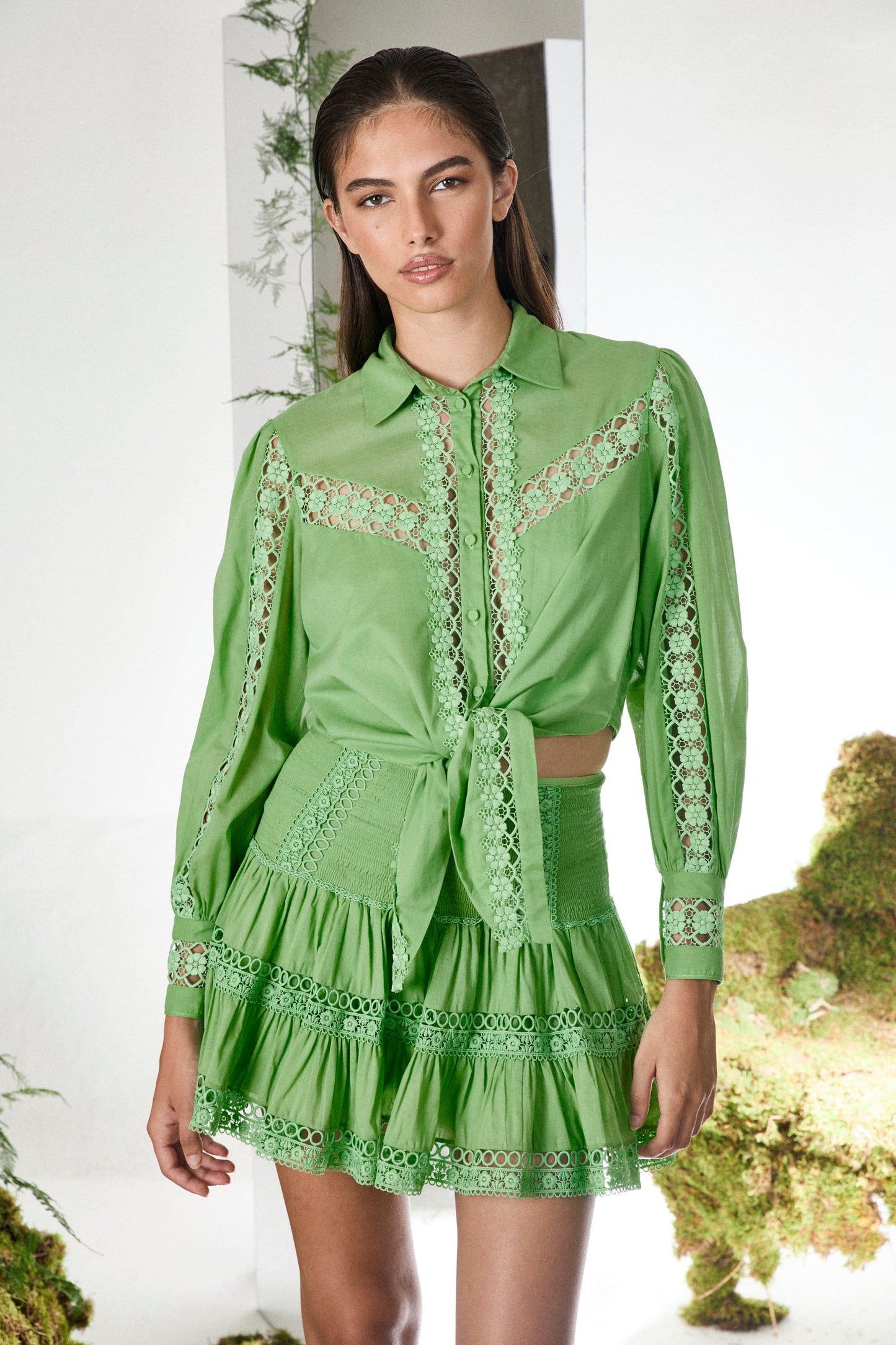Charo Ruiz Short Skirt Hibis