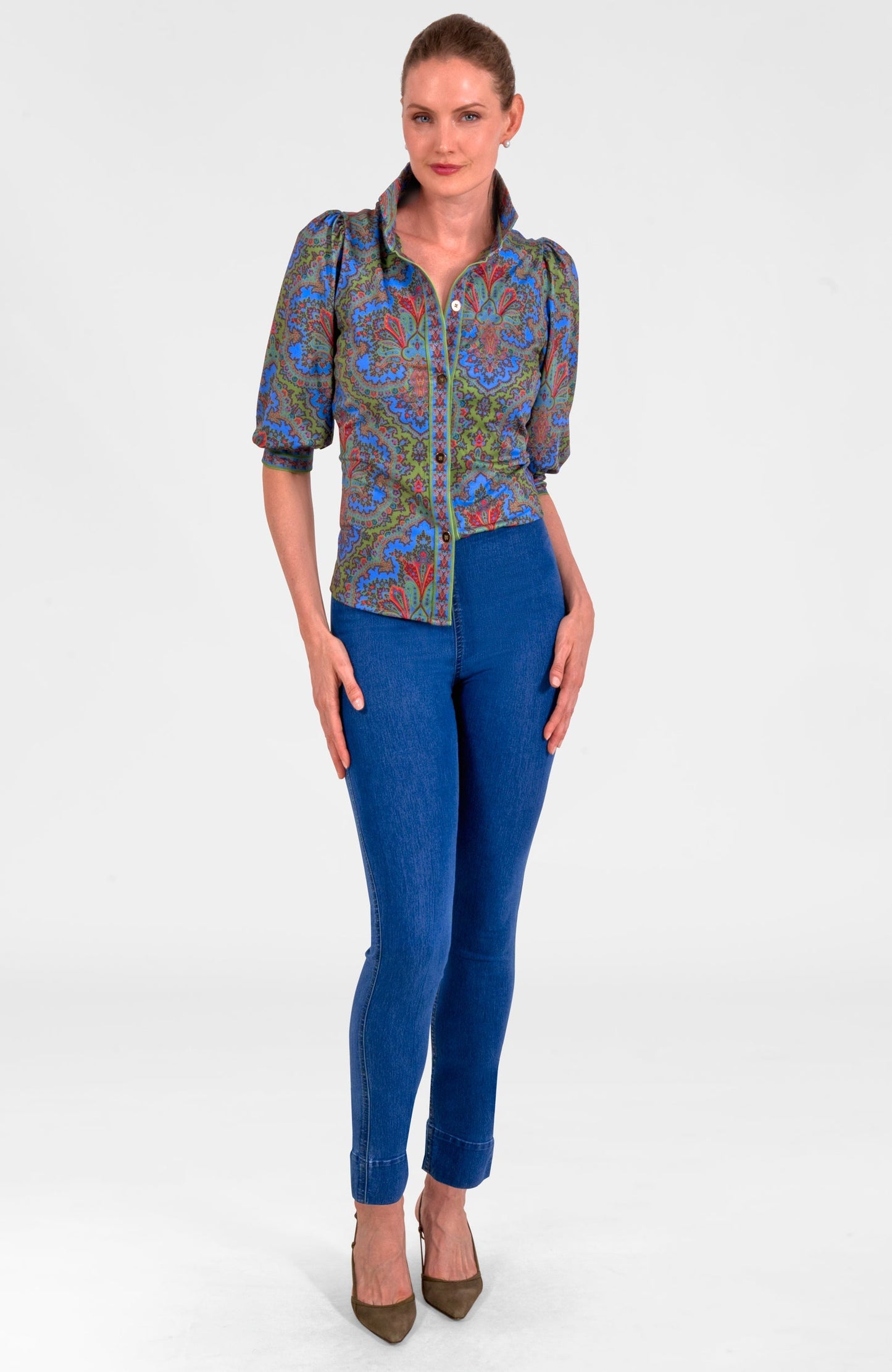 Puff Sleeve Top - Passion Paisley