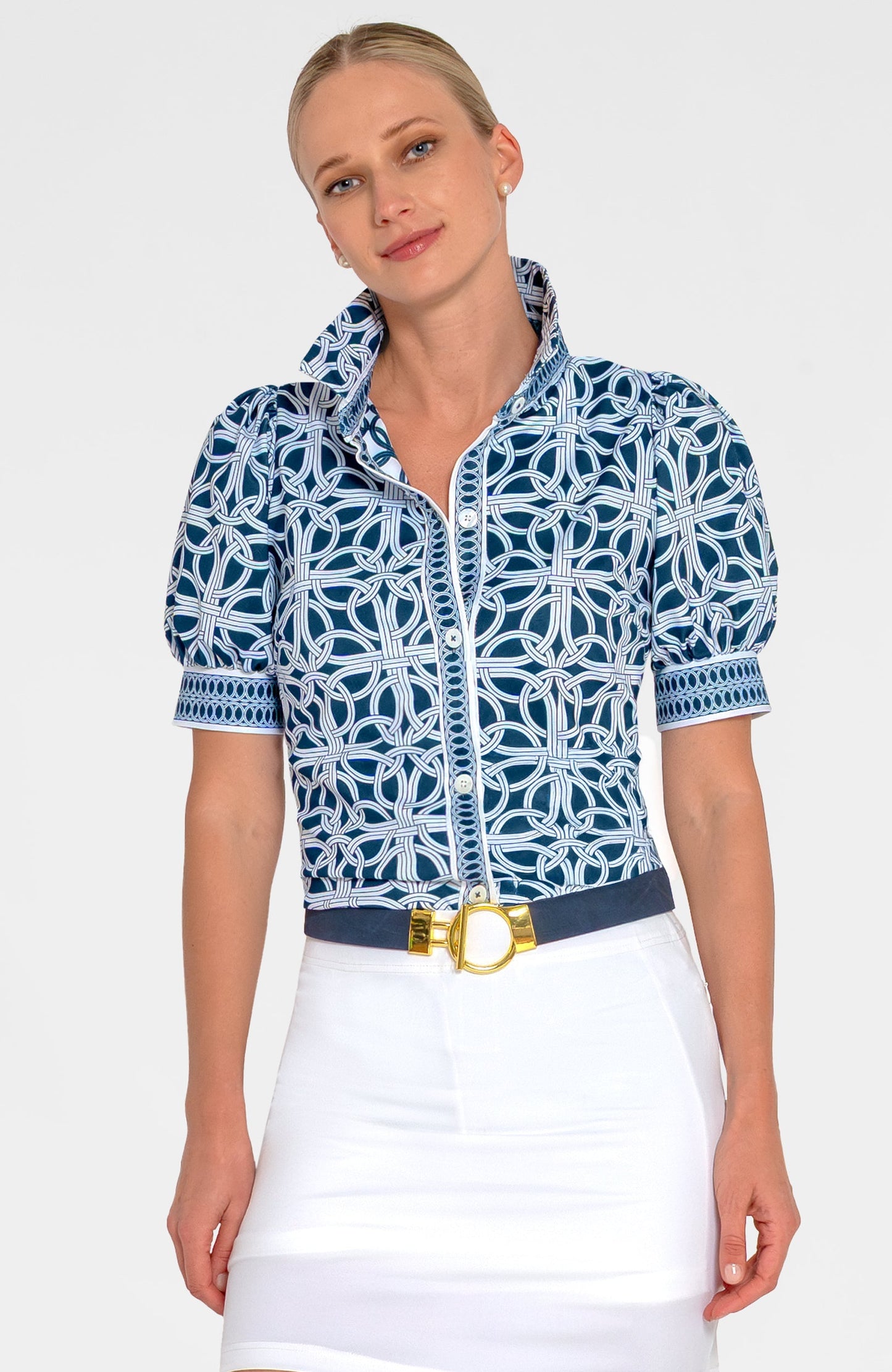 Puff Sleeve Top - Ring Toss