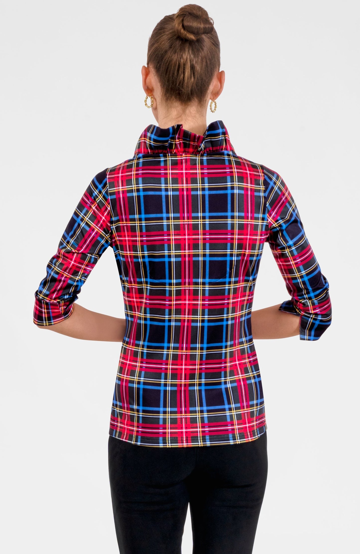 Ruffneck Top - Stewart Plaid