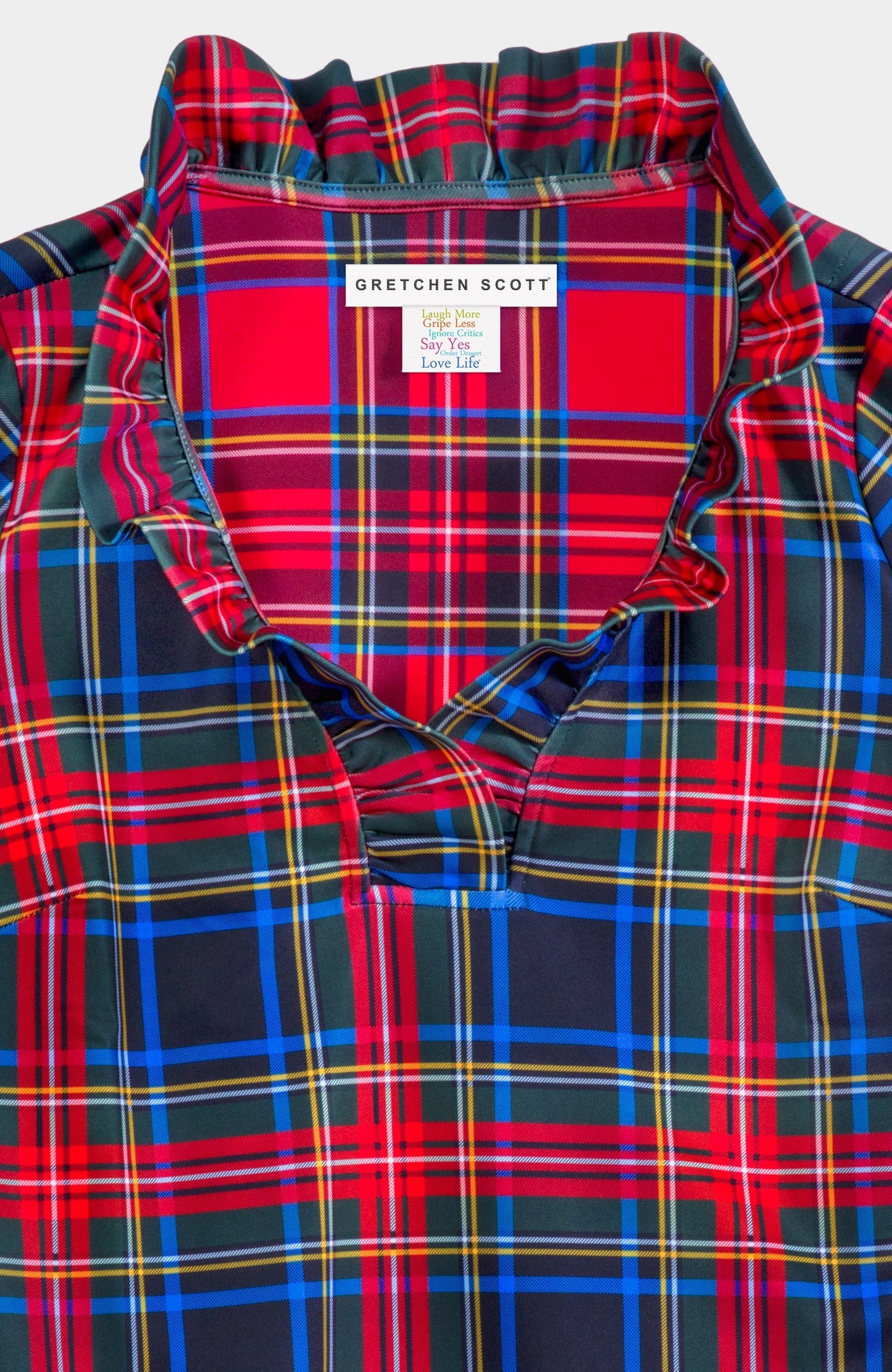 Ruffneck Top - Stewart Plaid