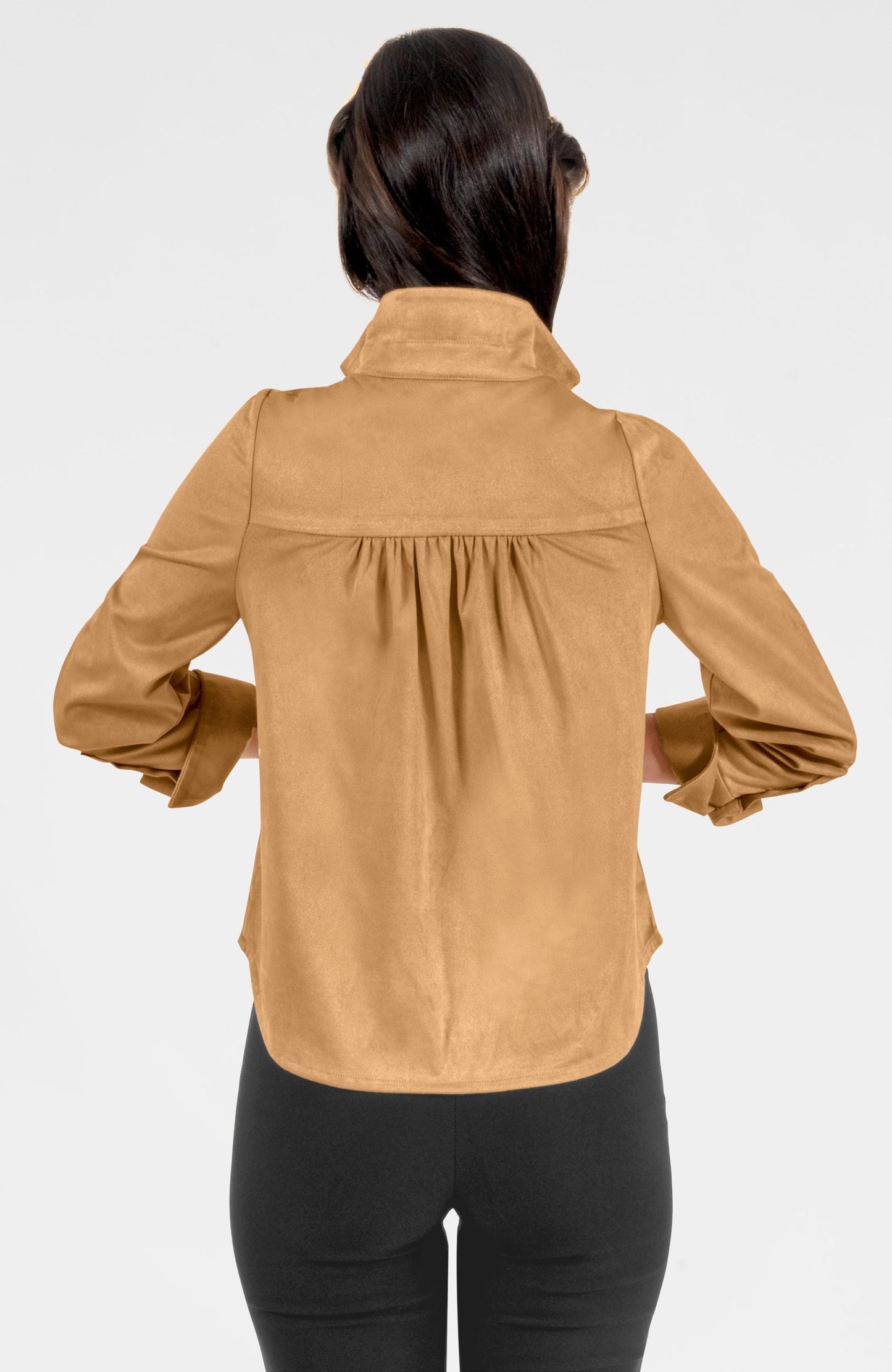 Ruffle Rumble Blouse - Ultra Suede
