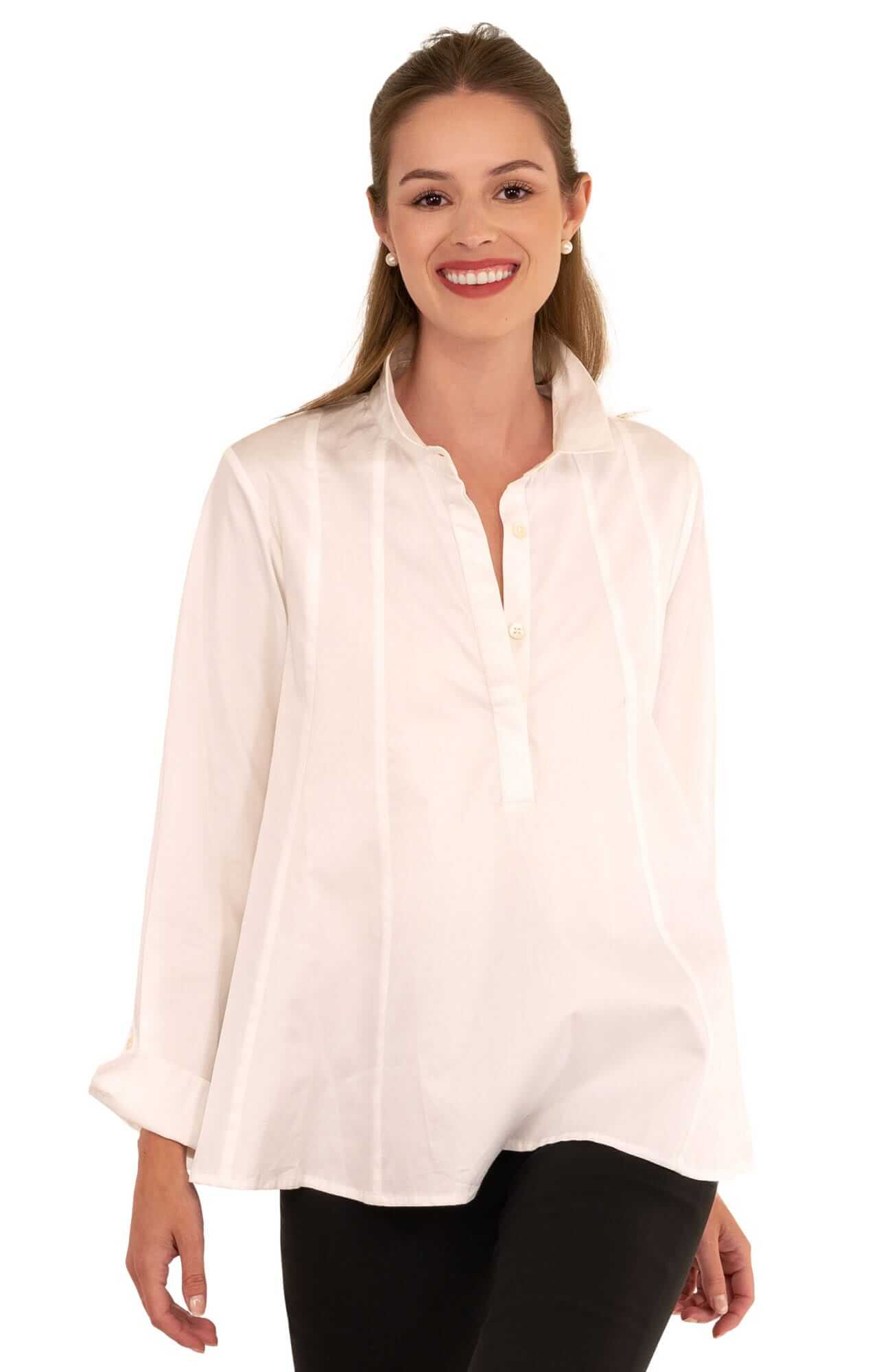 Seamed Cotton Top - Solid