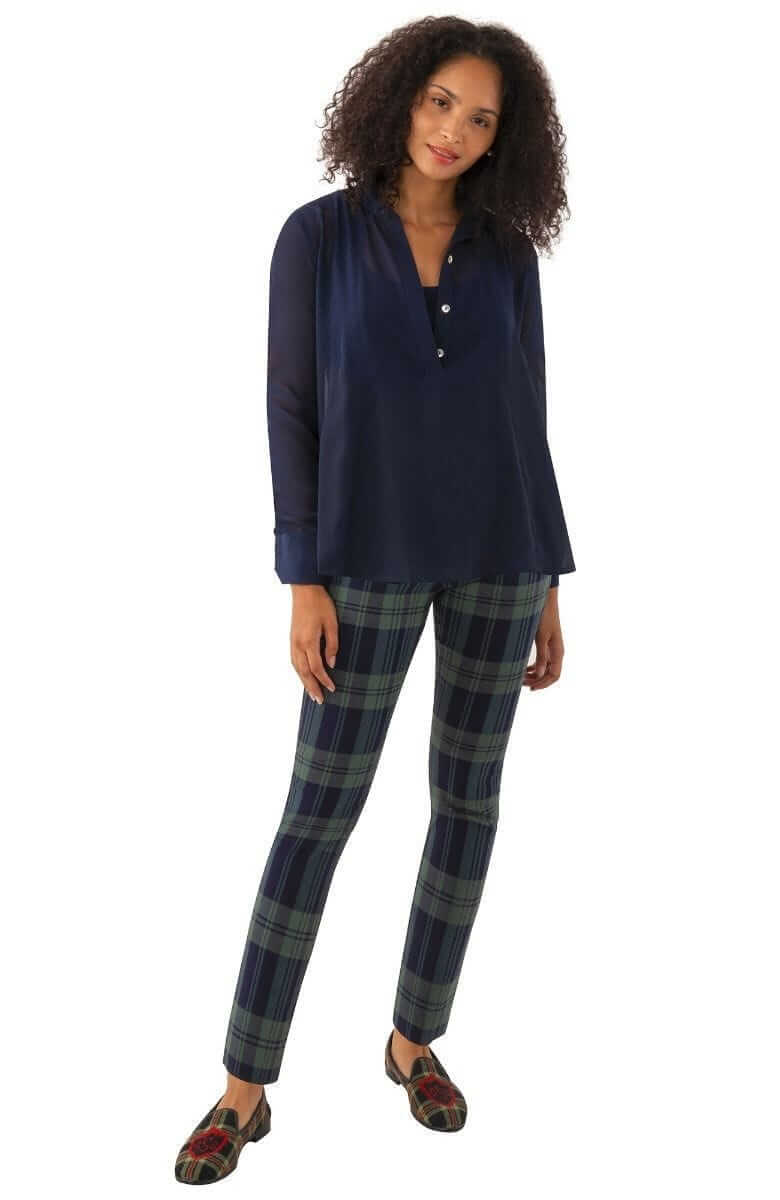Chiffon Seamed Top - Solid