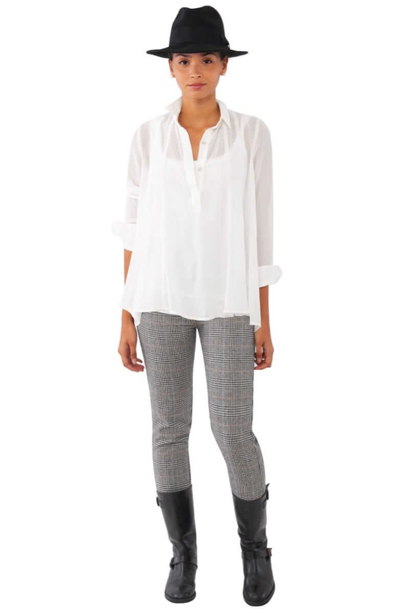 Chiffon Seamed Top - Solid