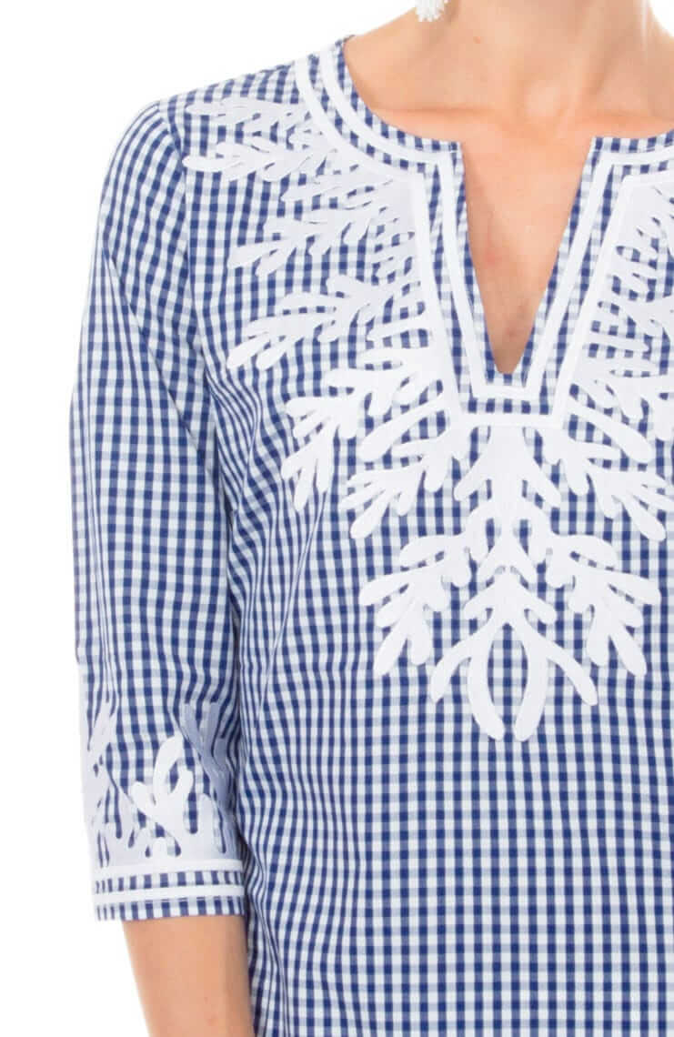 Cotton Gingham Tunic - The Reef