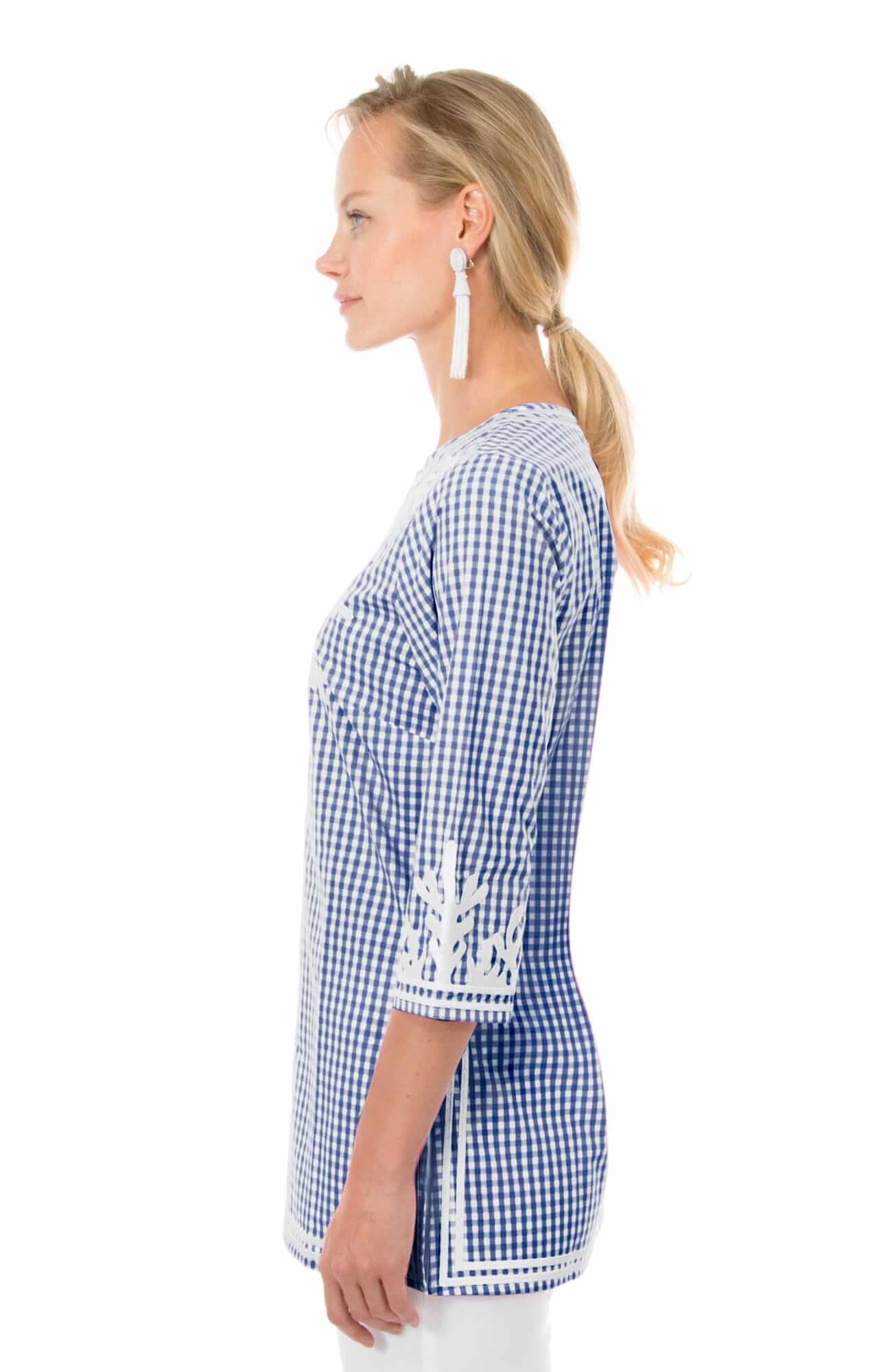 Cotton Gingham Tunic - The Reef