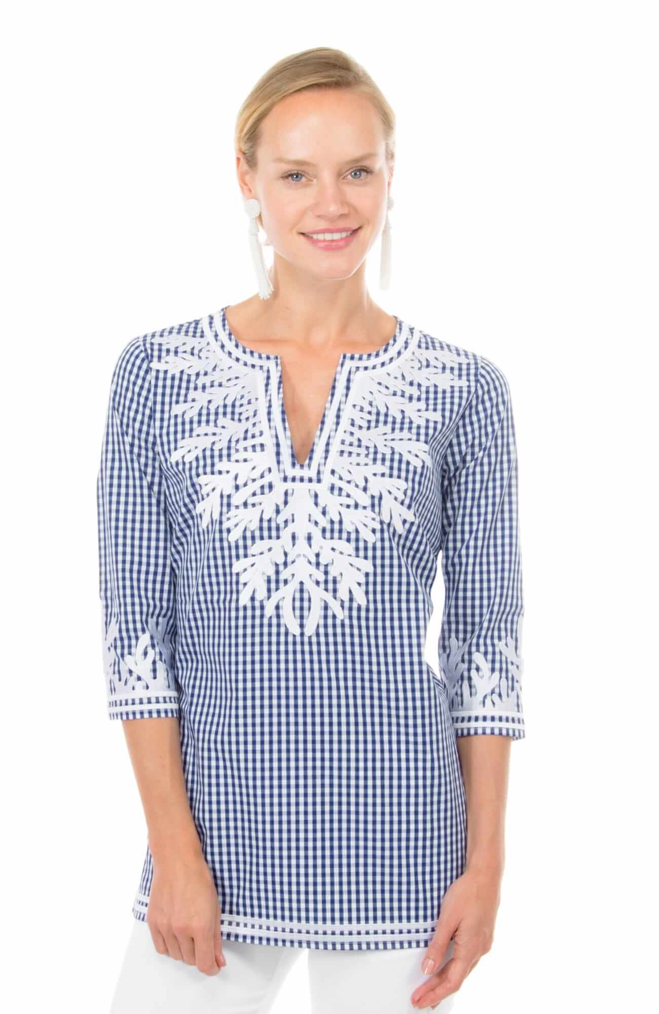 Cotton Gingham Tunic - The Reef