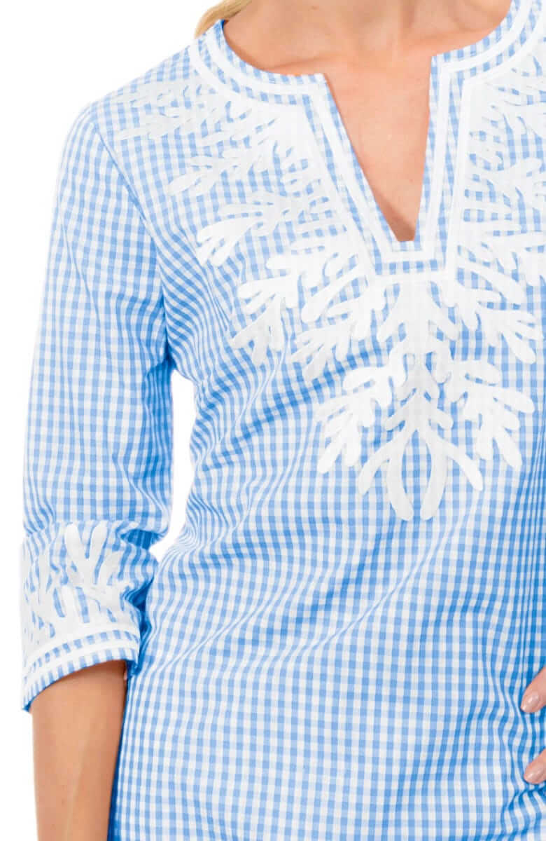 Cotton Gingham Tunic - The Reef