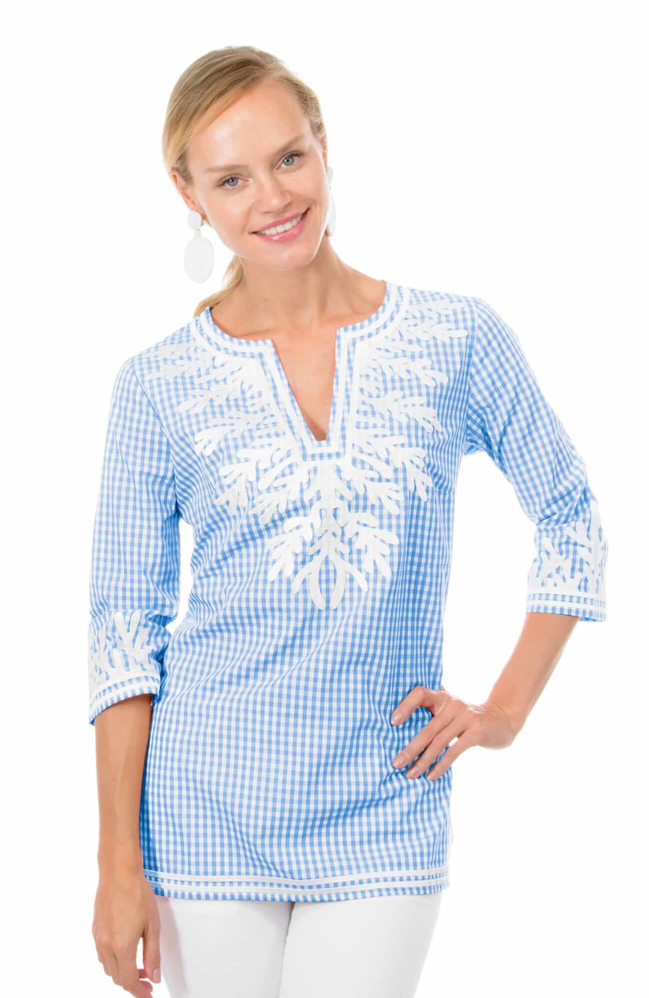 Cotton Gingham Tunic - The Reef