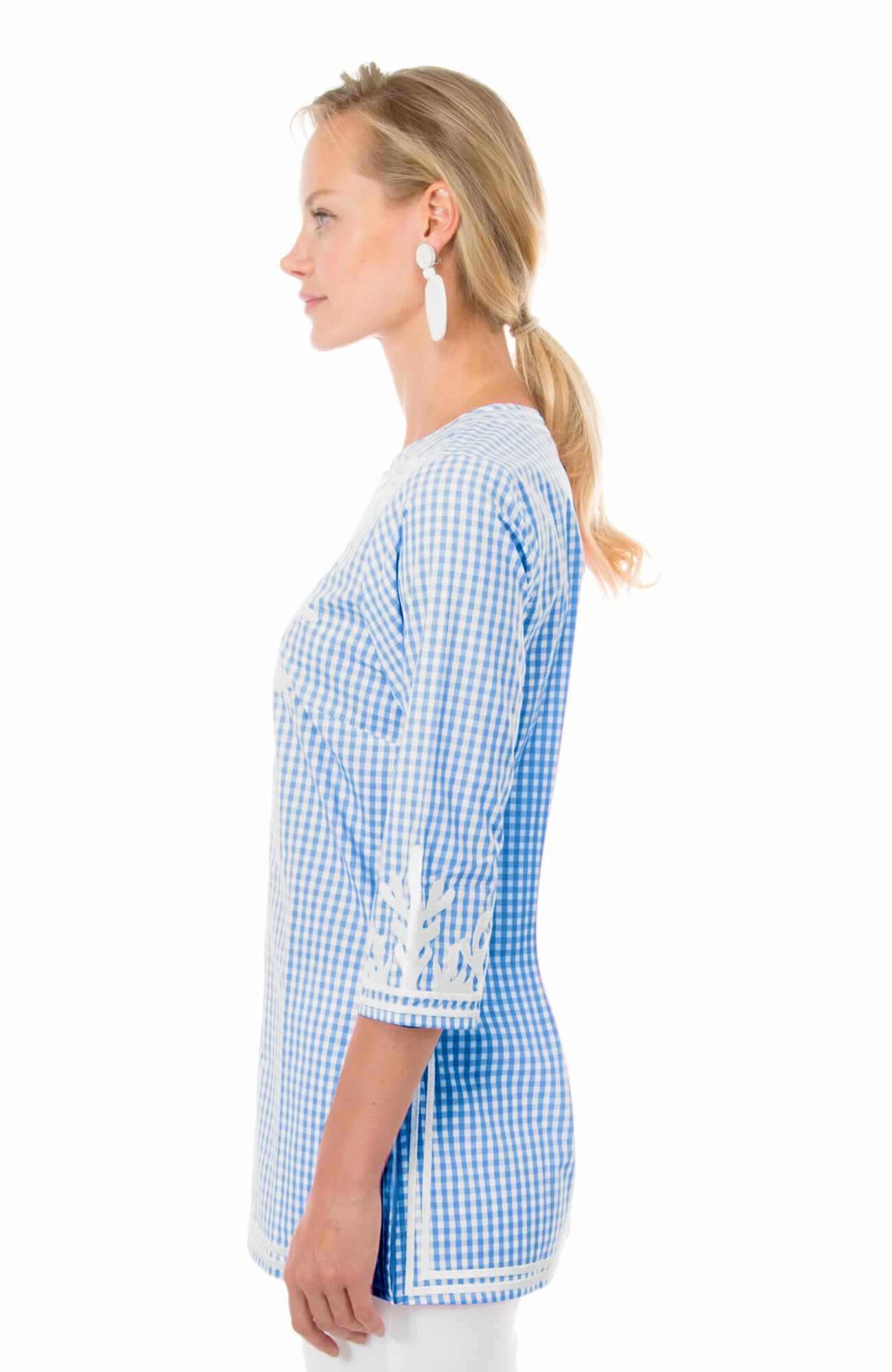 Cotton Gingham Tunic - The Reef